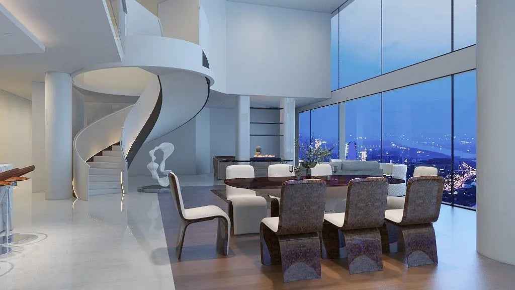 Living room modern square design luxury marble dining table W001D1A Bentley Dining Table