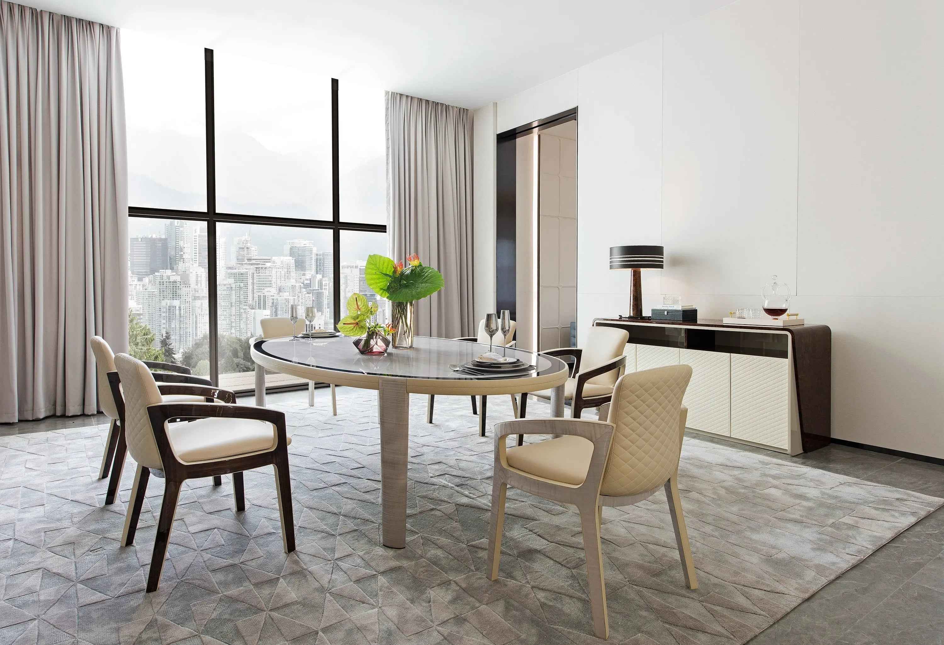 Luxury leather modern chair dining room restaurant chairs W013D5 Bentley style Belgravia Chair dining chair