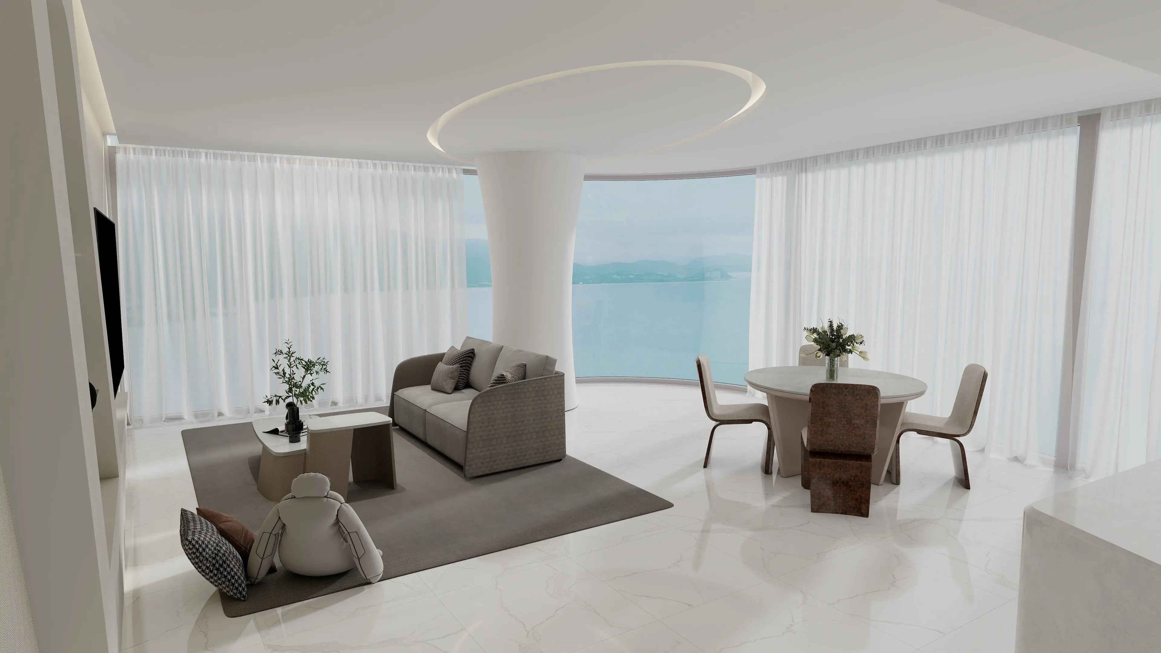 Luxury style modern minimalist marble round dining table W001D1B Bentley style Madeley Table,Dining Table