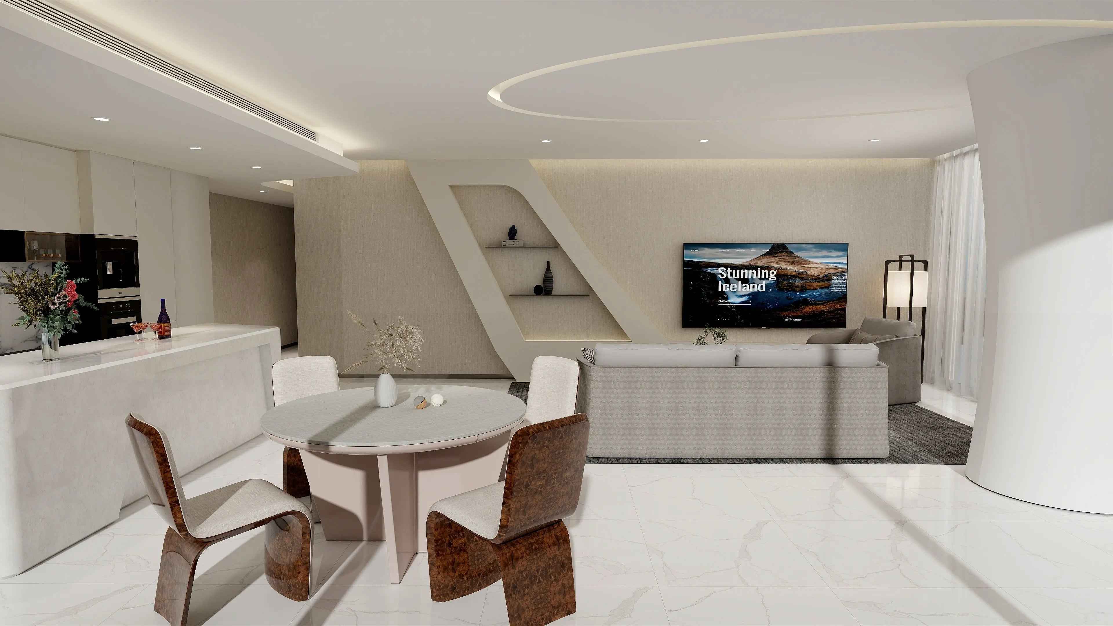 Luxury style modern minimalist marble round dining table W001D1B Bentley style Madeley Table,Dining Table