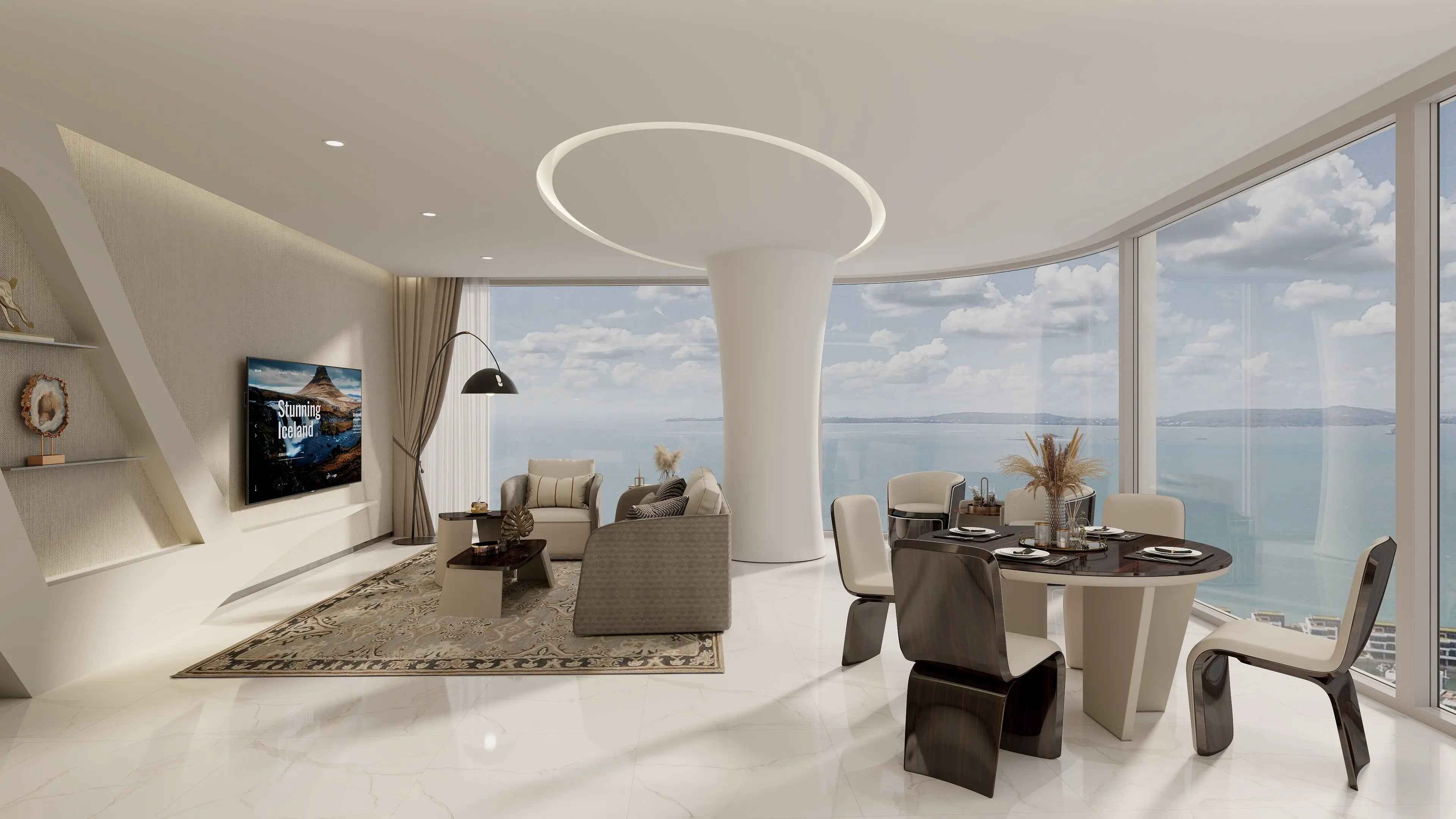 Luxury style modern minimalist marble round dining table W001D1B Bentley style Madeley Table,Dining Table