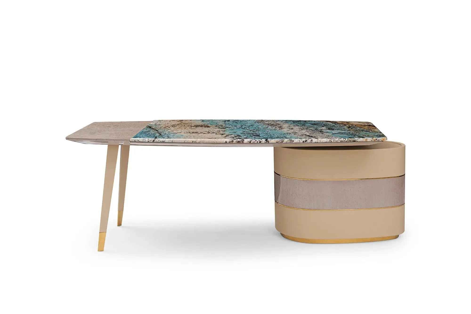 Marble Top High Gloss Home Office Table W012S28 Visionnaire Boss Table