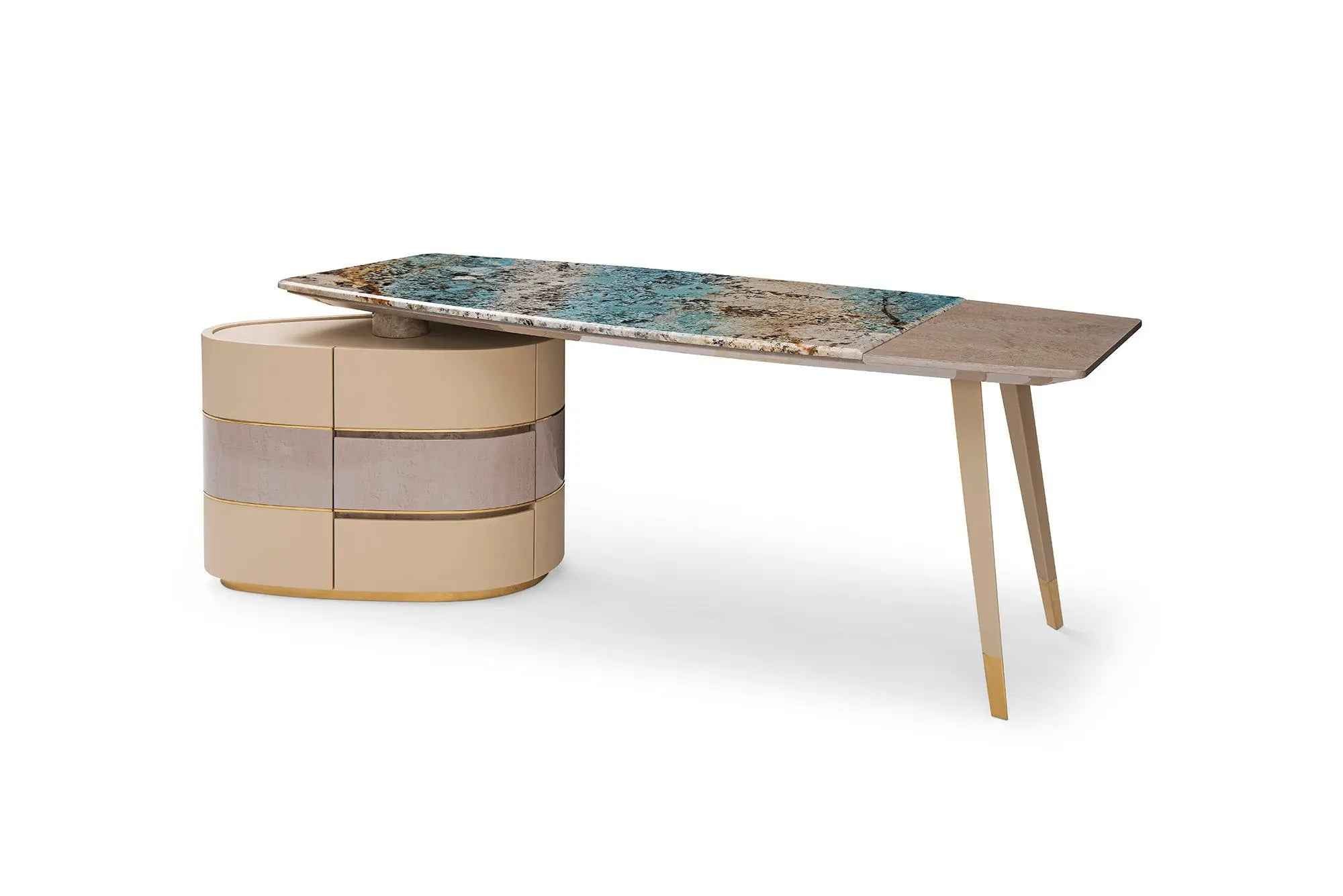 Marble Top High Gloss Home Office Table W012S28 Visionnaire Boss Table