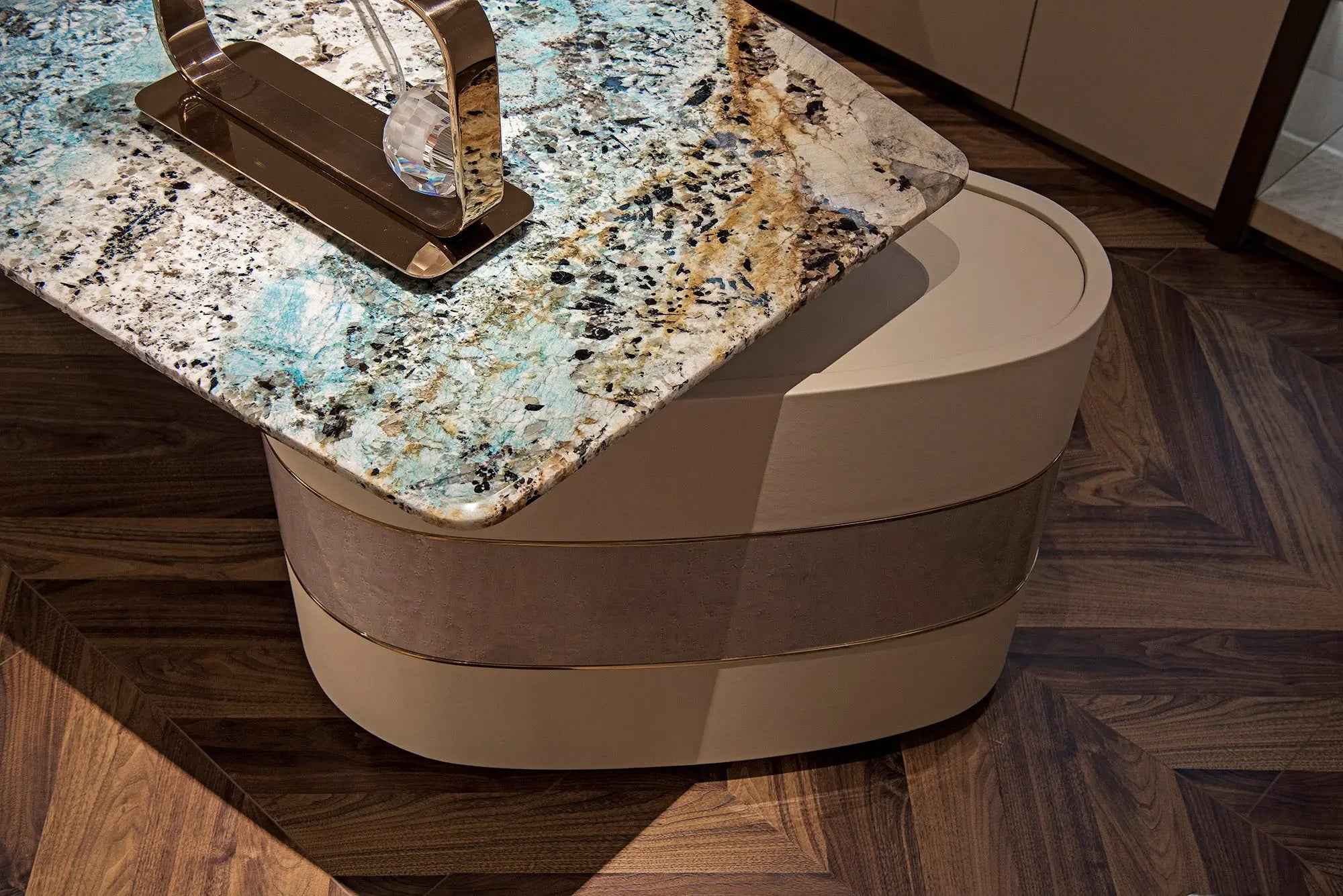 Marble Top High Gloss Home Office Table W012S28 Visionnaire Boss Table