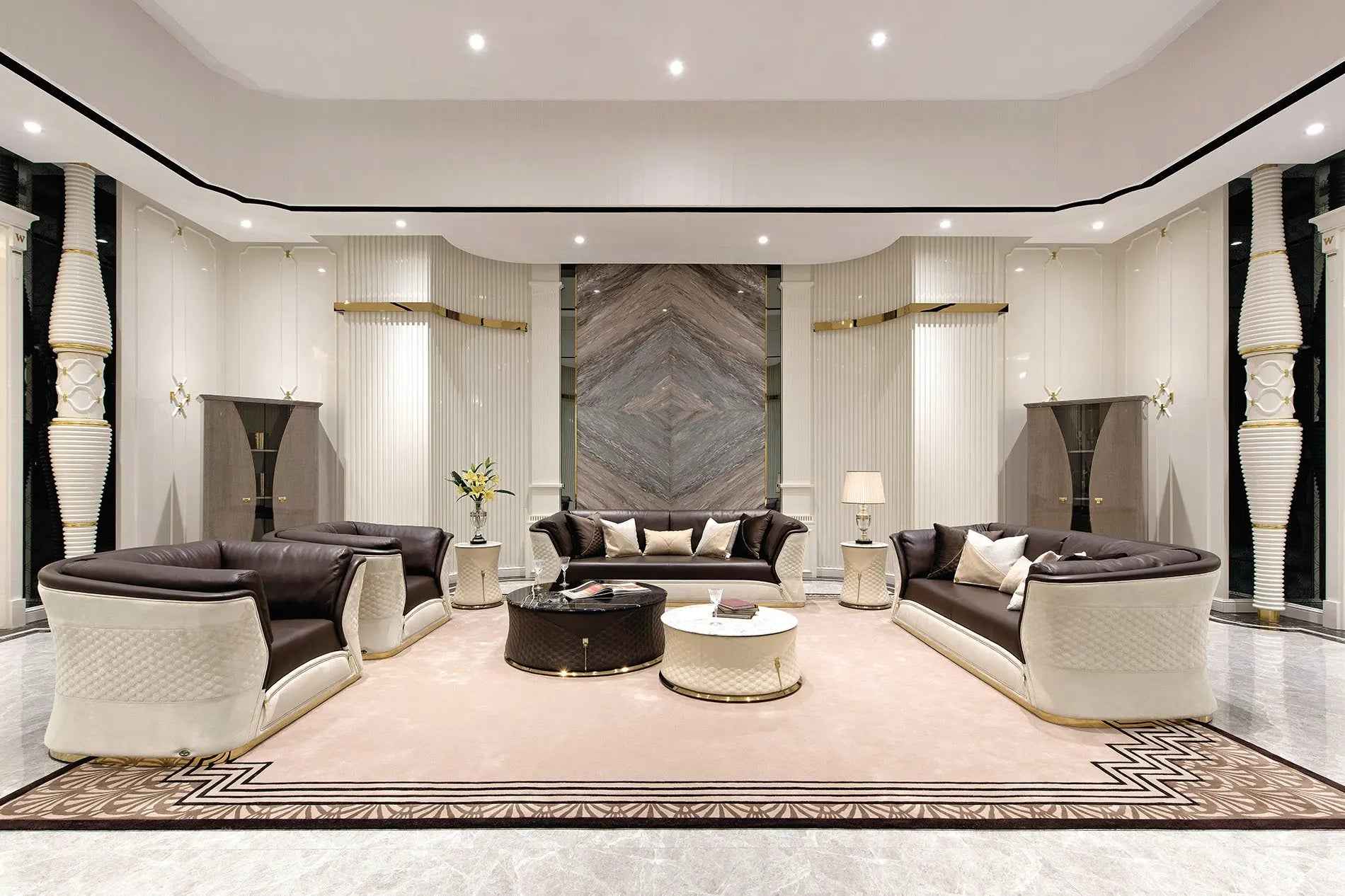 Metal Decoration High Gloss Veneer 2 Doors Cabinet W002D41 Turri style Vogue wine cabinet,Multifunctional Cabinet