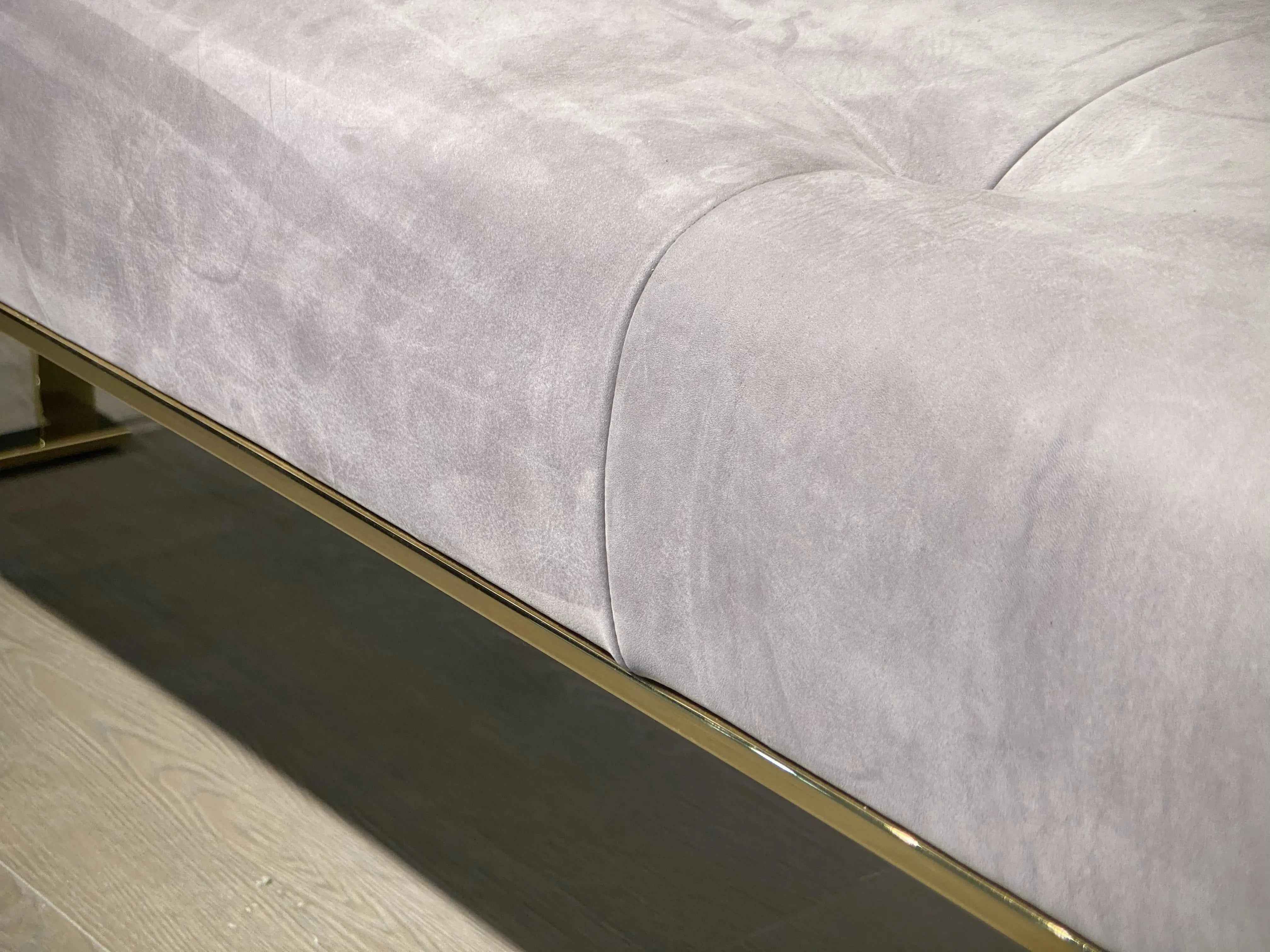 Metal Frame Velvet Upholstery Bedroom Ottoman W009B18B Fendi style Aura bedside stool,bench