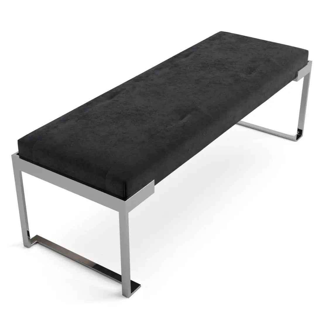 Metal Frame Velvet Upholstery Bedroom Ottoman W009B18B Fendi style Aura bedside stool,bench