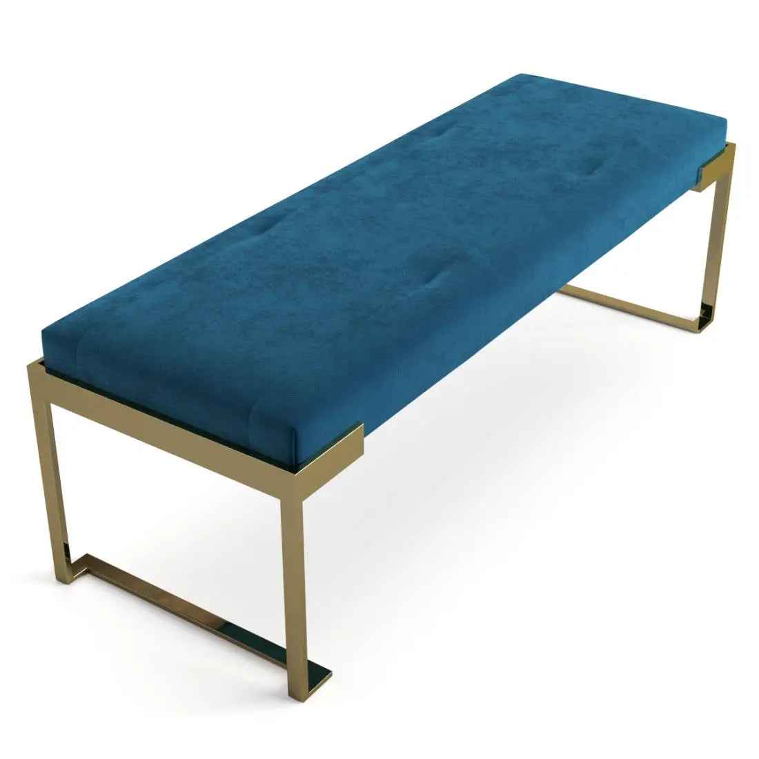 Metal Frame Velvet Upholstery Bedroom Ottoman W009B18B Fendi style Aura bedside stool,bench