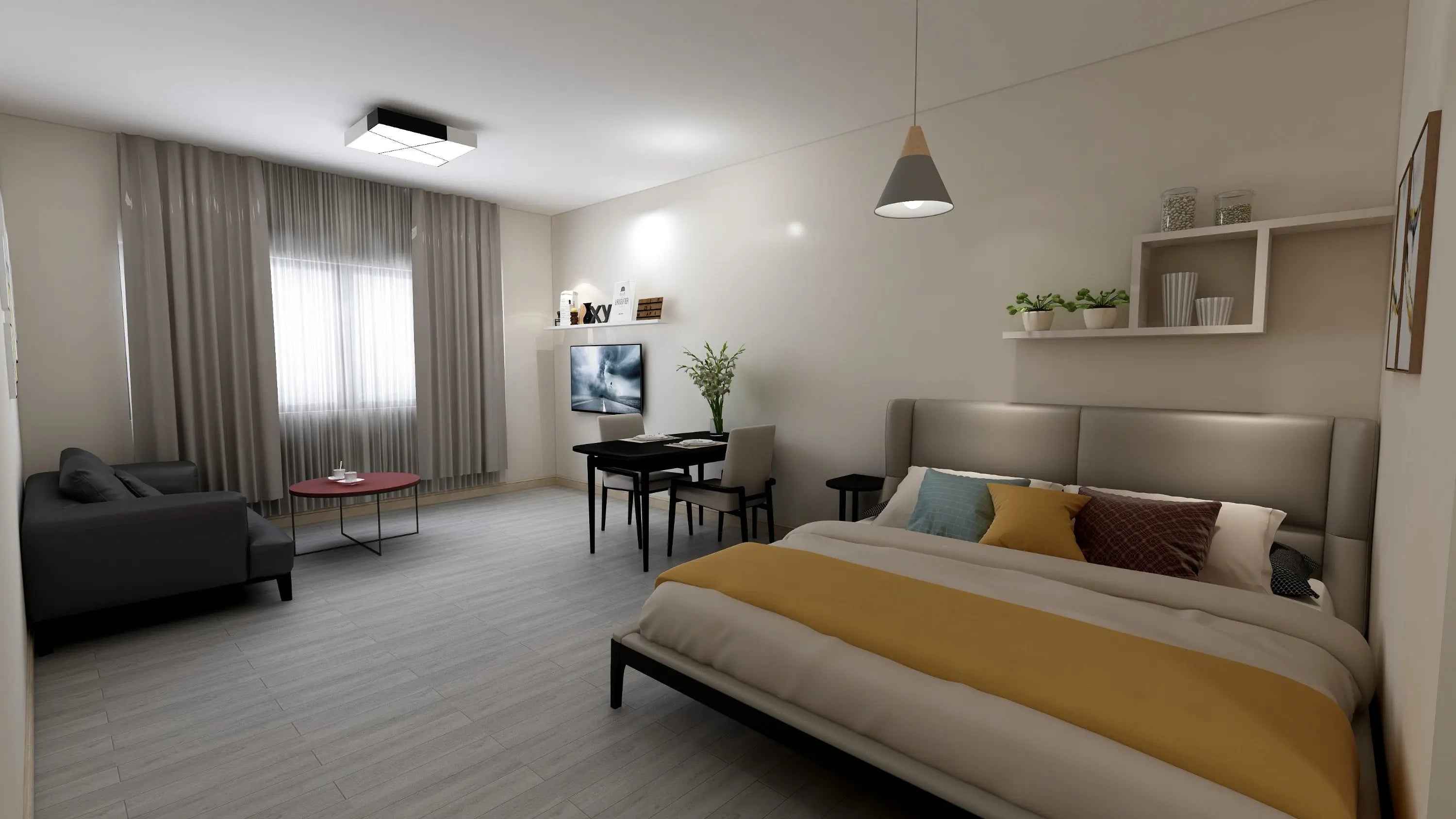 Minimalist Chic Leather KB-VVCASA-BED-VX1-1695-1 Bed