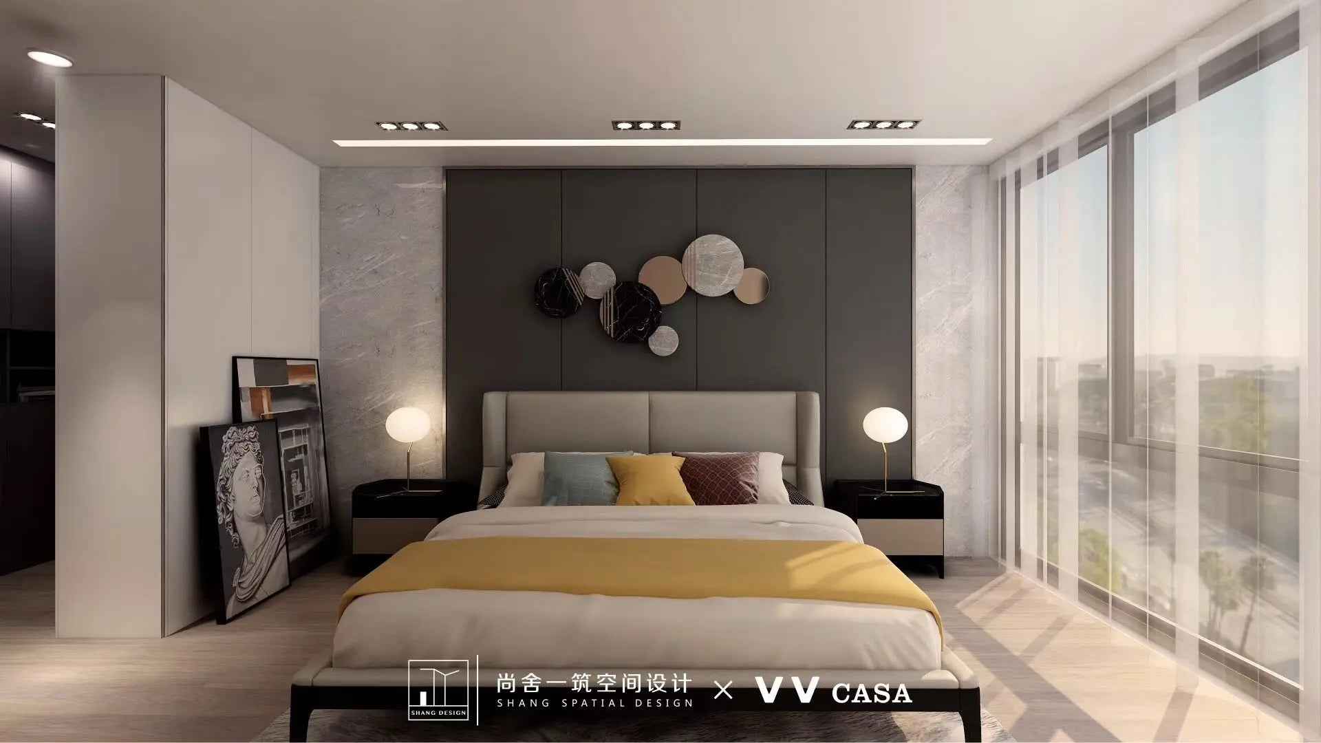 Minimalist Chic Leather KB-VVCASA-BED-VX1-1695-1 Bed