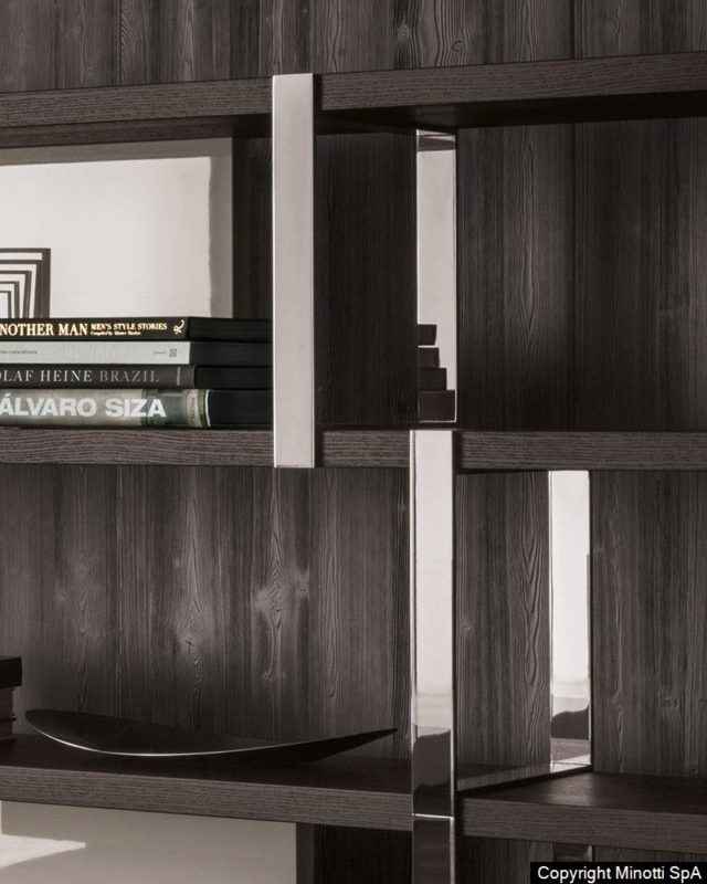 DS-2844 Minimalism Shelf E1 grade plate imported smoked veneer