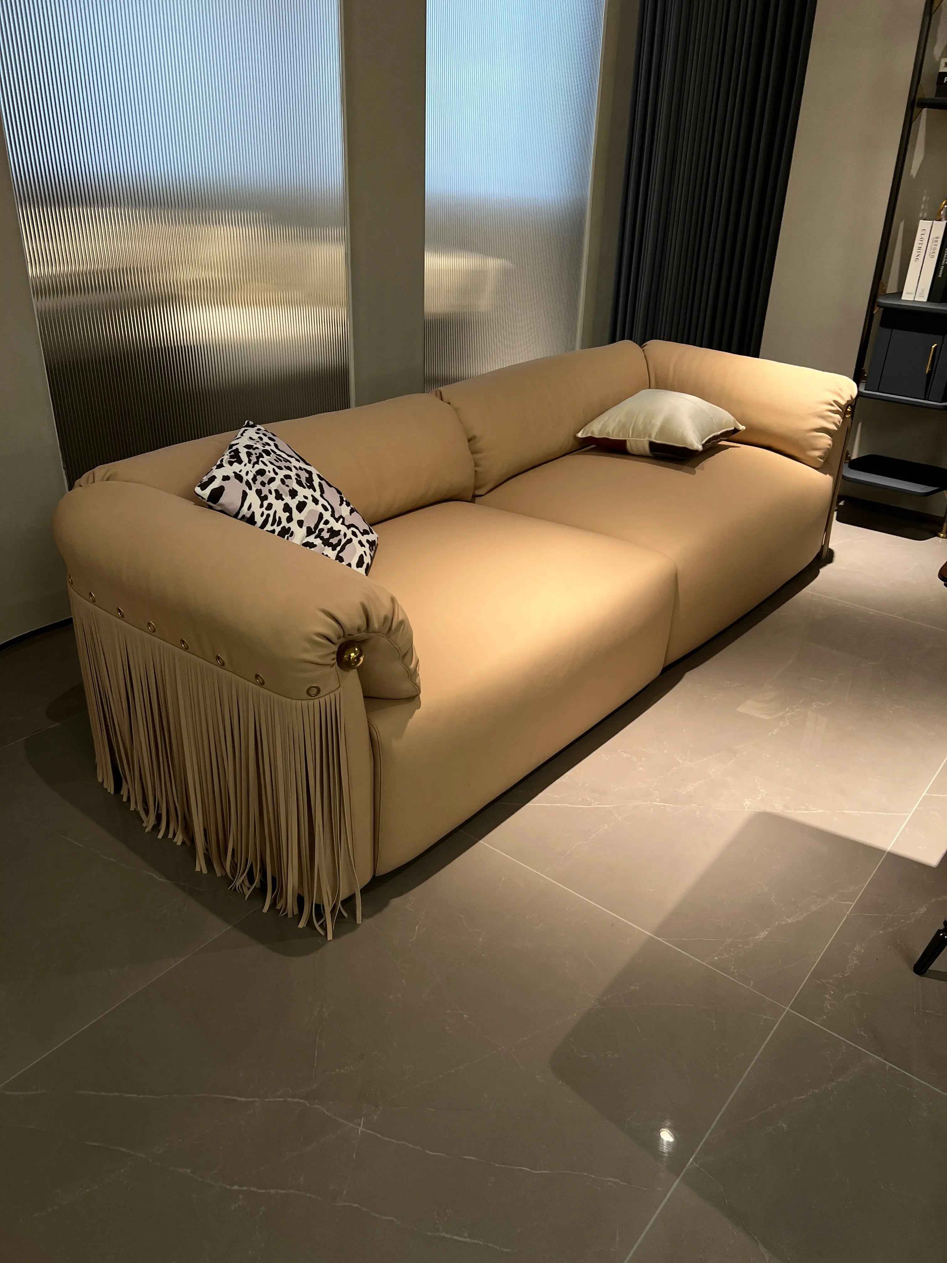 Modern Design Full Leather Living Room Sofa WH311SF2 two seater Modern furniture sofa