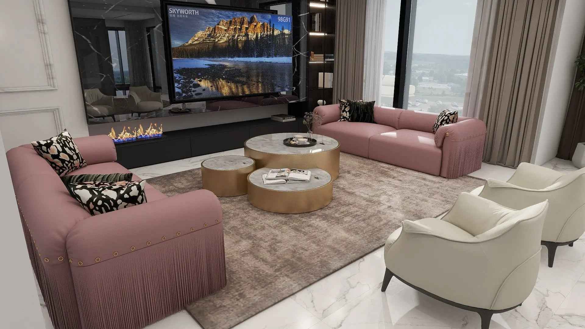 Modern Design Full Leather Living Room Sofa WH311SF2 two seater Modern furniture sofa