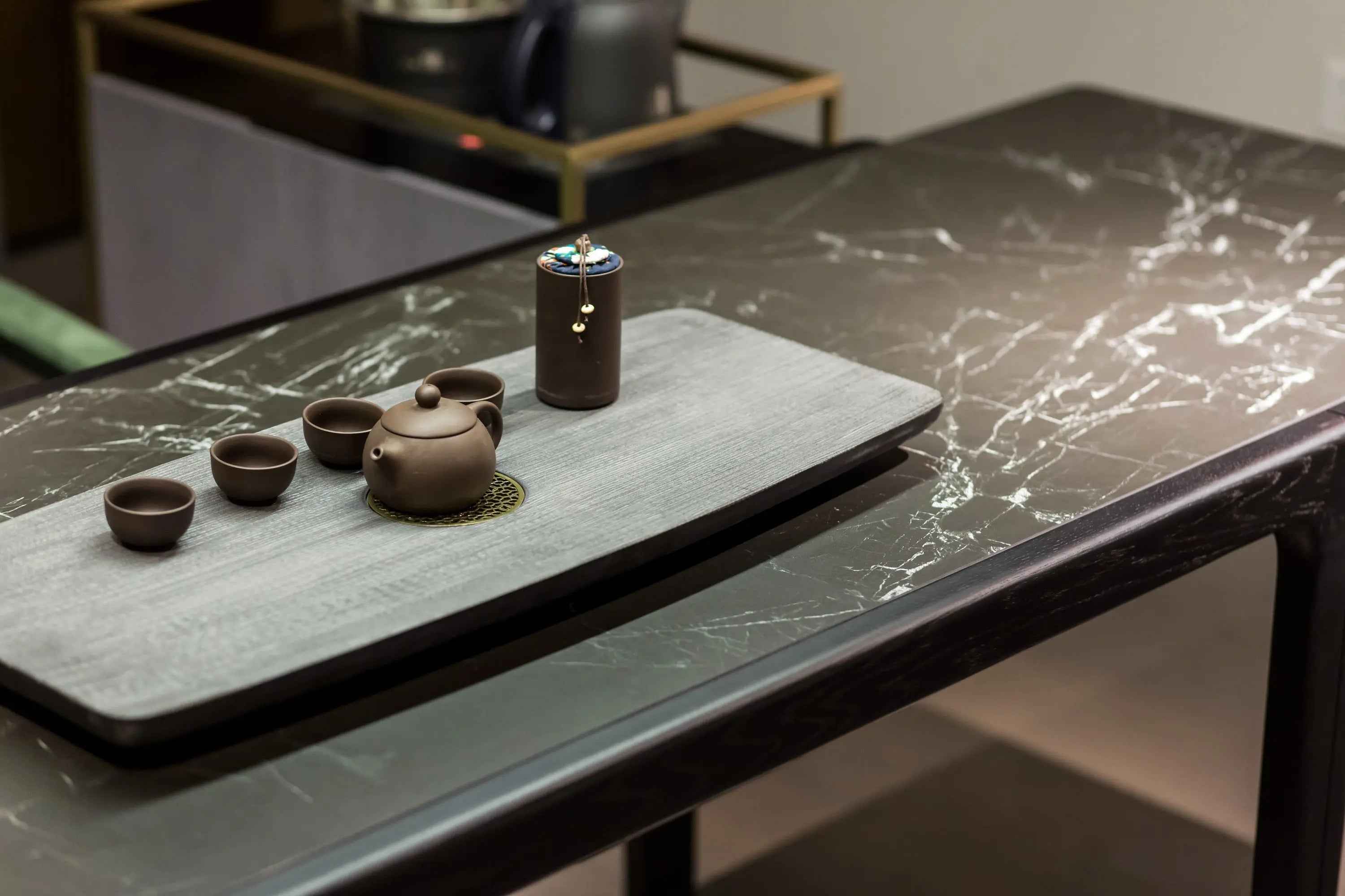 Modern Luxury Glass Tea Table - Elegant Design for Contemporary Living