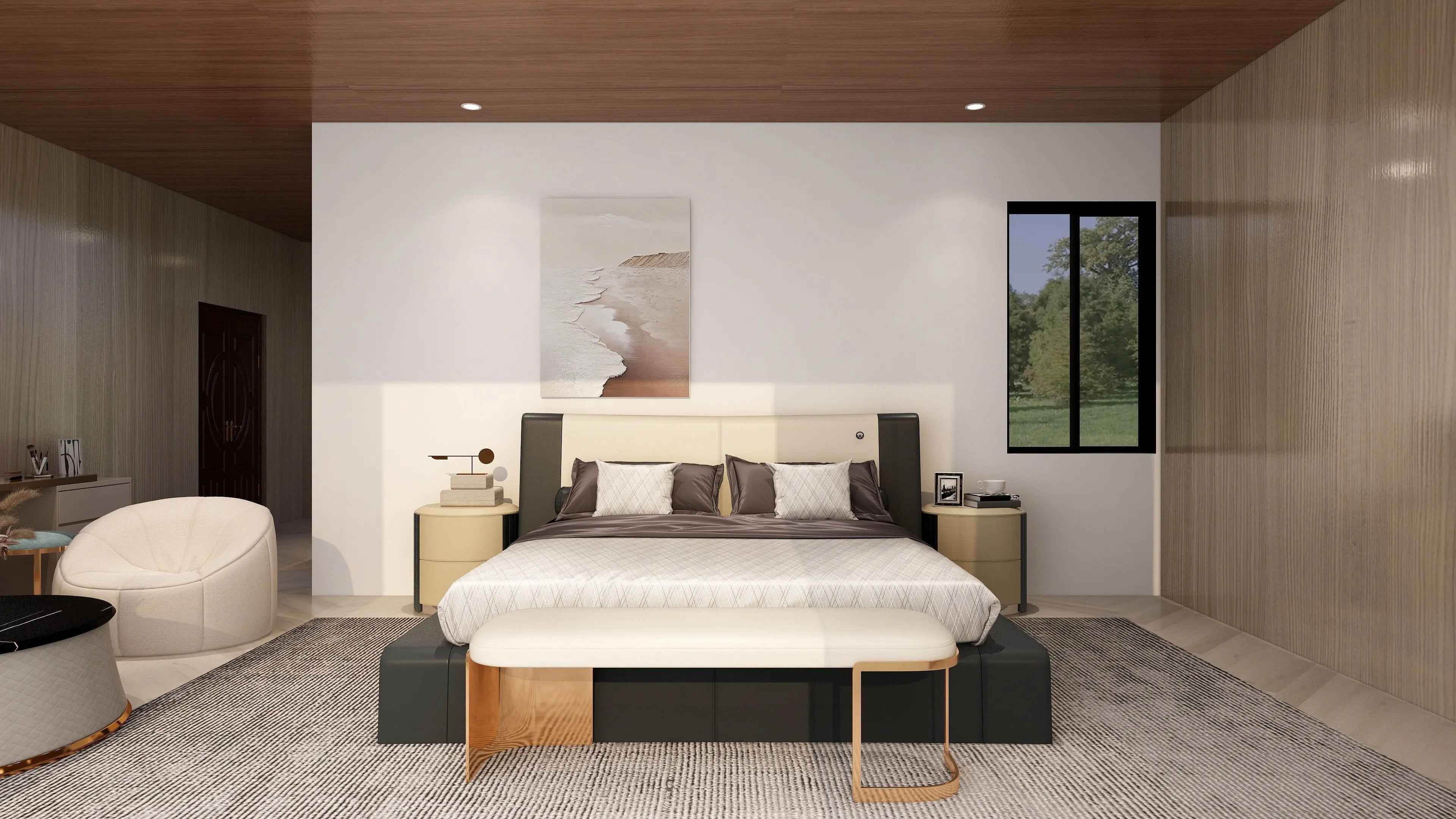 Modern Minimalist Bedside Table: Sleek and Functional Nightstand W018B11 Bentley style Bedside Tabel