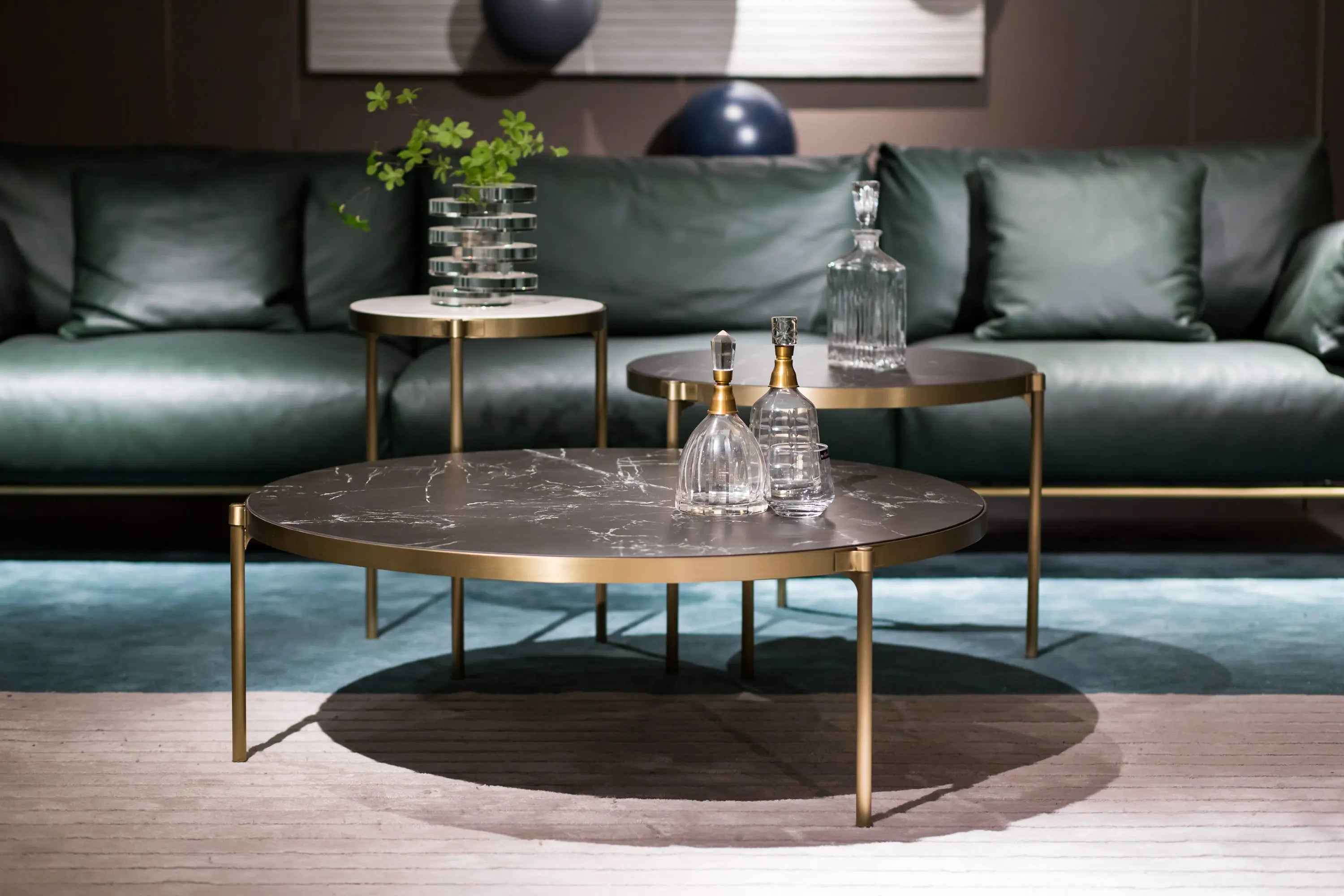 Modern Minimalist Stainless Steel Round HC-1907-1 Tea Table