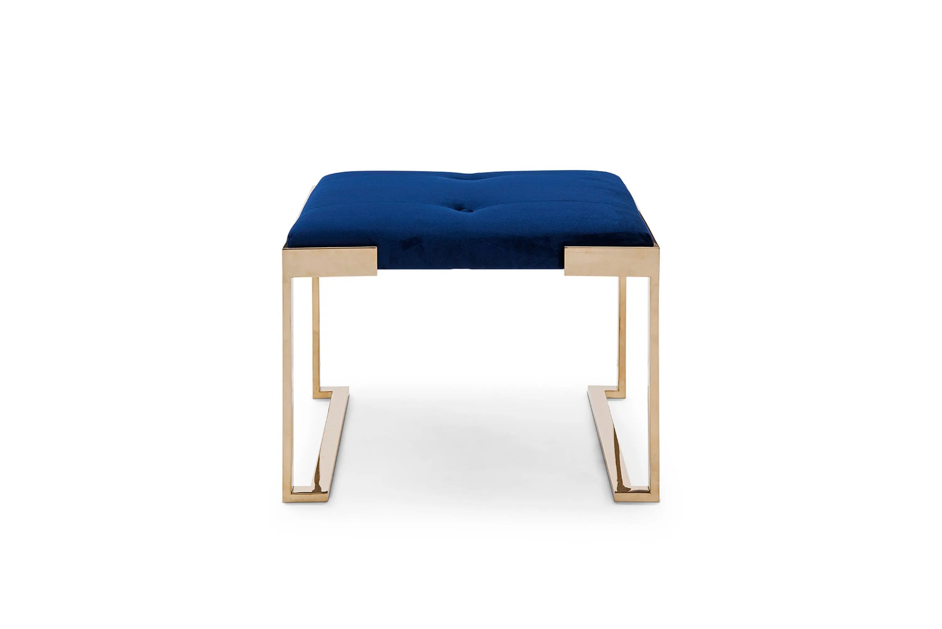 Modern Simple Metal Frame Upholstered Dressing Stool W009B16B Fendi style Aura vanity stool W