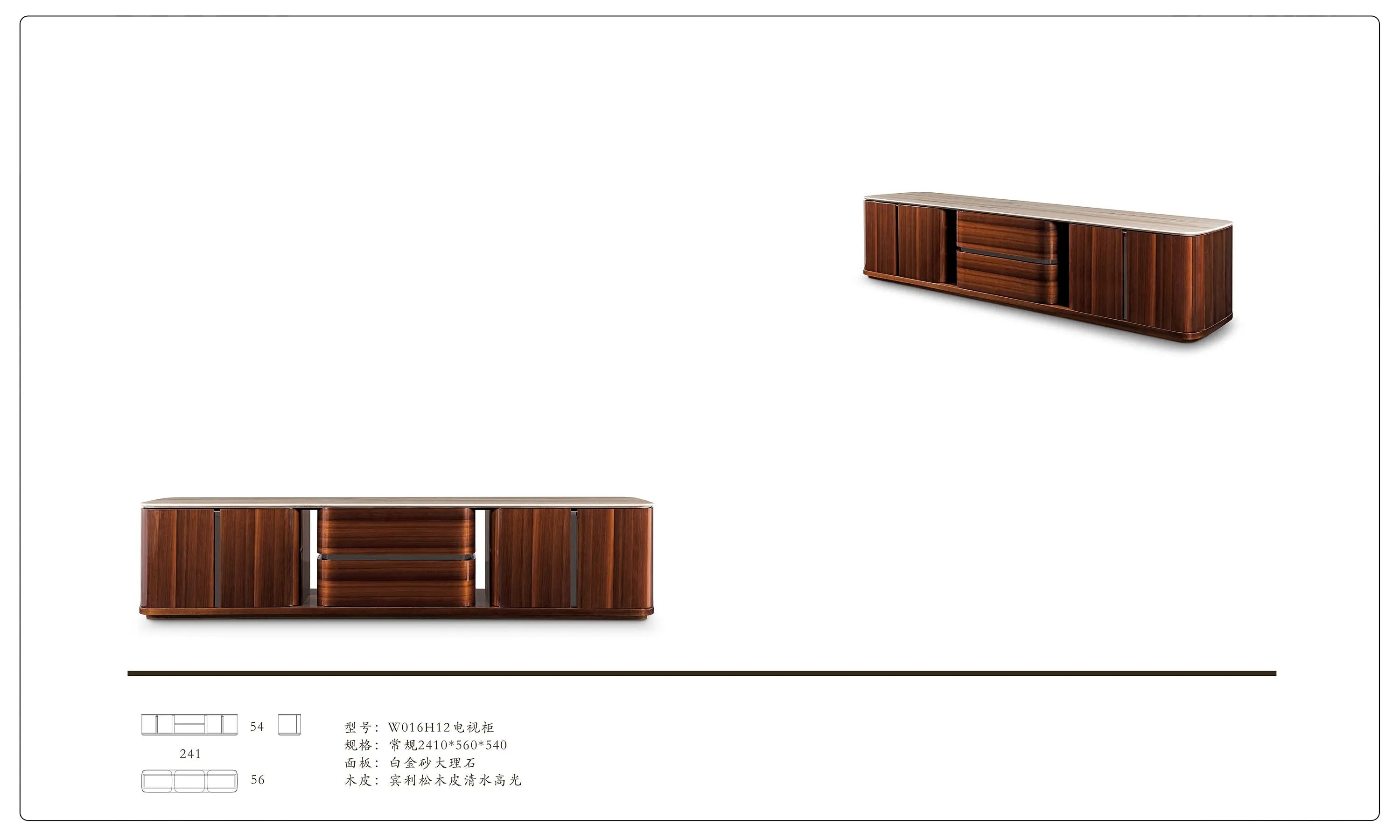 Modern TV Stand Furniture - Sleek Entertainment Center W016H12 Bentley Style Harrow Sideboard TV Cabinet W