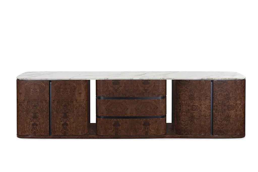 Modern TV Stand Furniture - Sleek Entertainment Center W016H12 Bentley Style Harrow Sideboard TV Cabinet