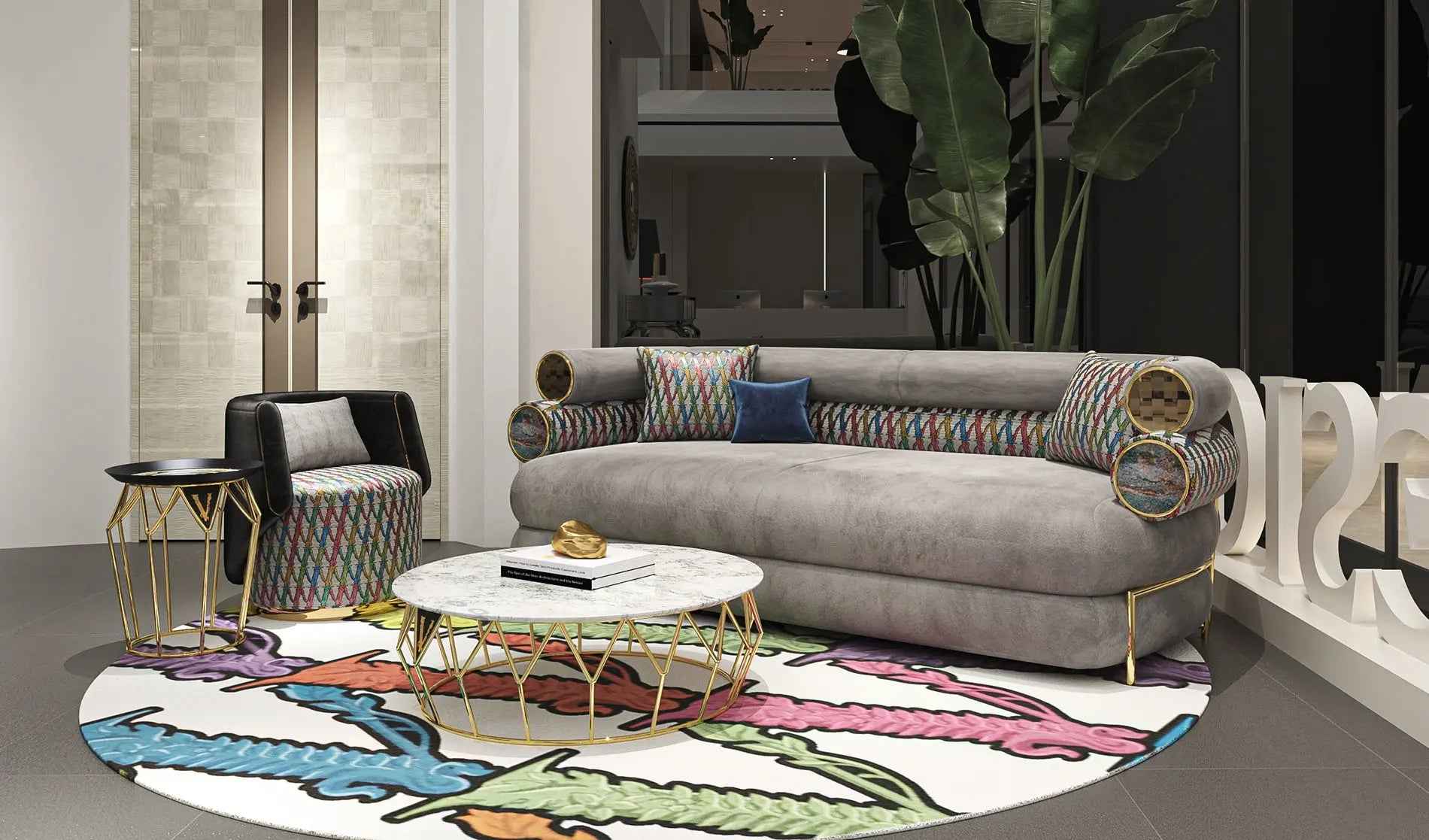 Modern creative design sofa high-end quality living room sofa WH310SF3B Three-seat sofa type B