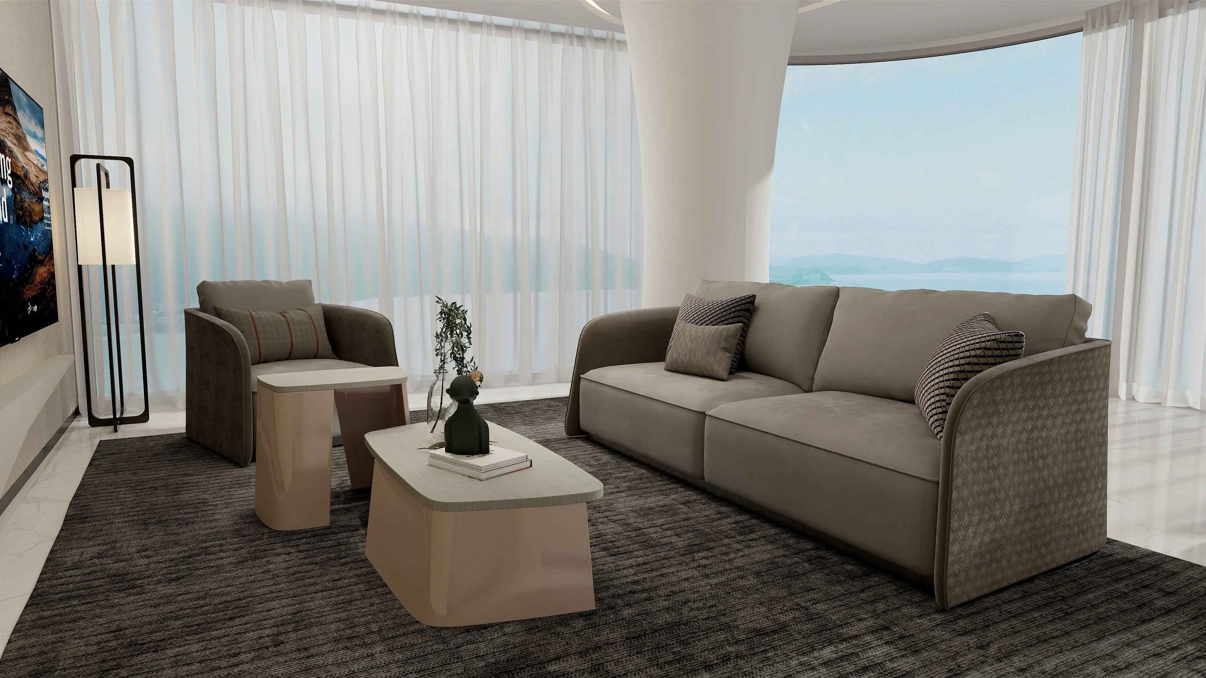 Modern luxury walnut veneer coffee table W001H3 Bentley style Kew Coffee Table Tea table Coner table