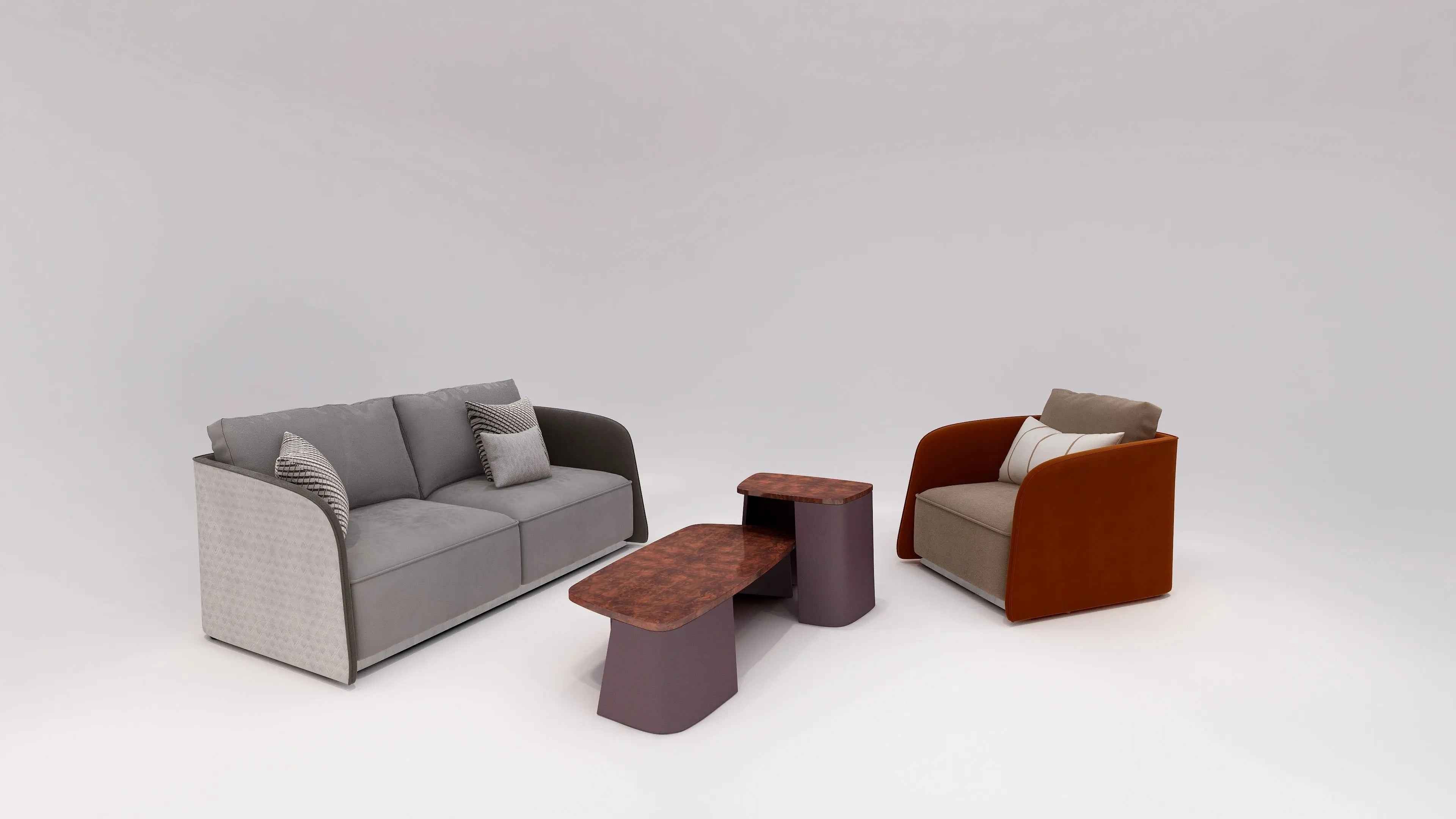 Modern luxury walnut veneer coffee table W001H3 Bentley style Kew Coffee Table Tea table Coner table