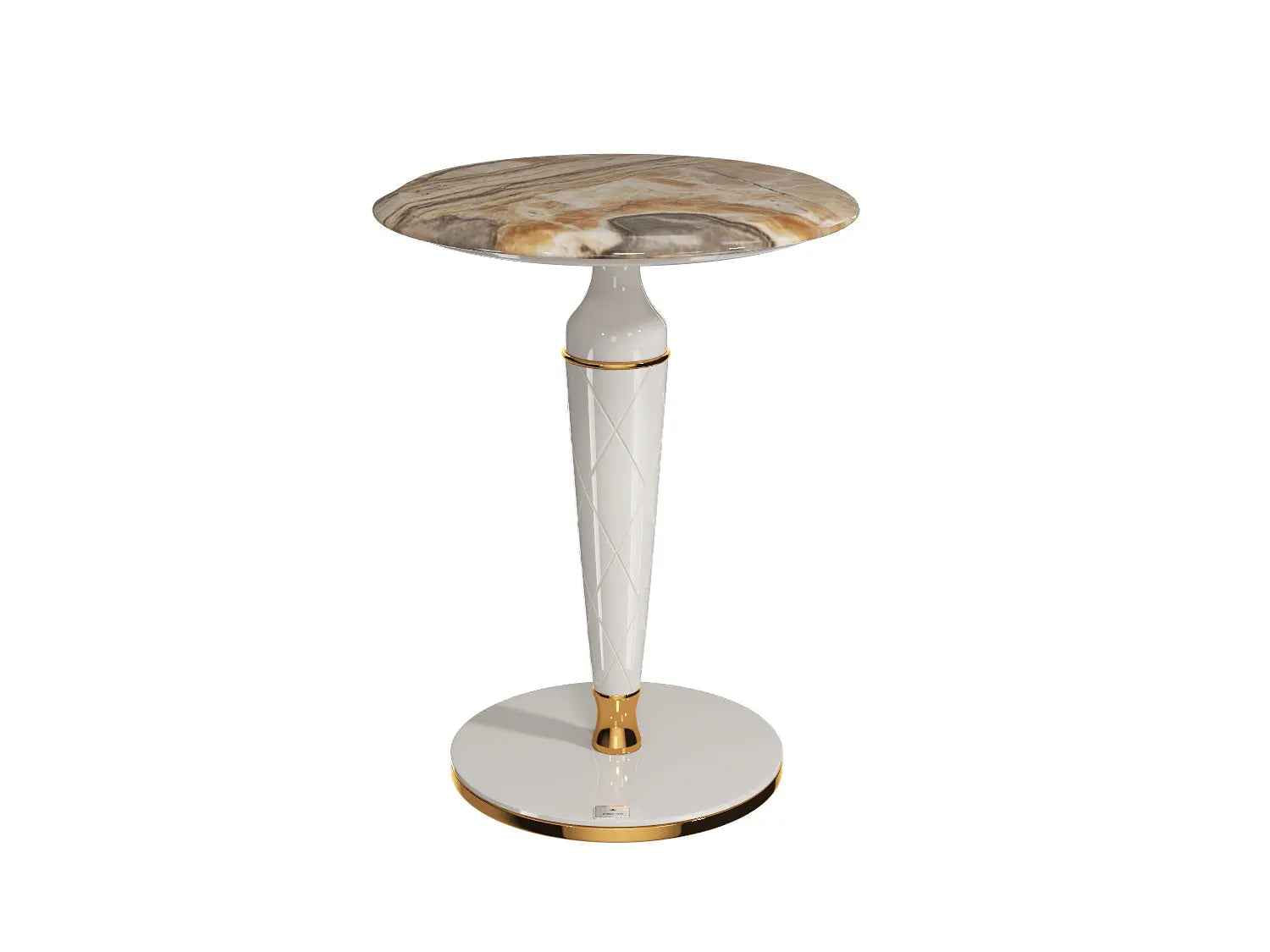 Round Marble White Side Table W012H6B Bentley Coffee Table Tea table Coner table