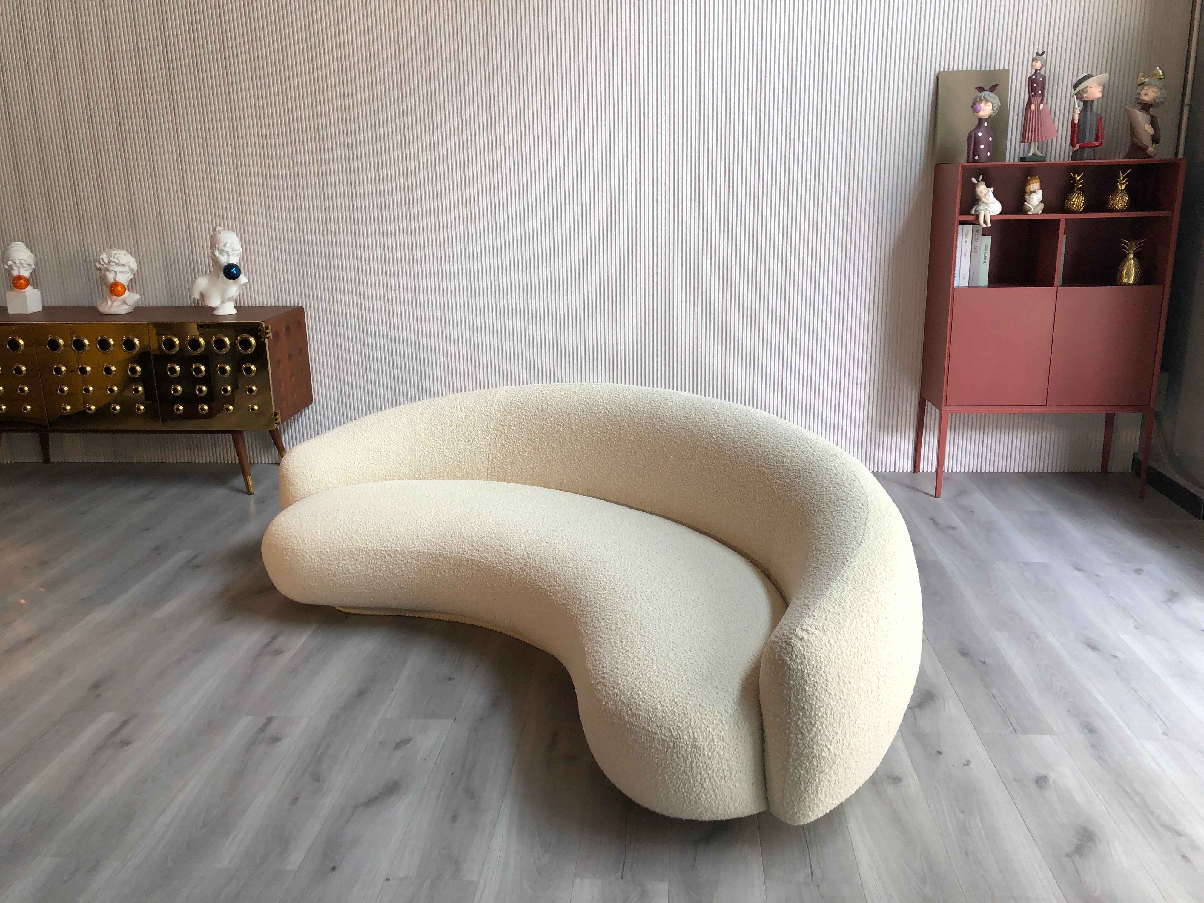 SF-210 Fashion Fabric Shaped Cashew Sofa