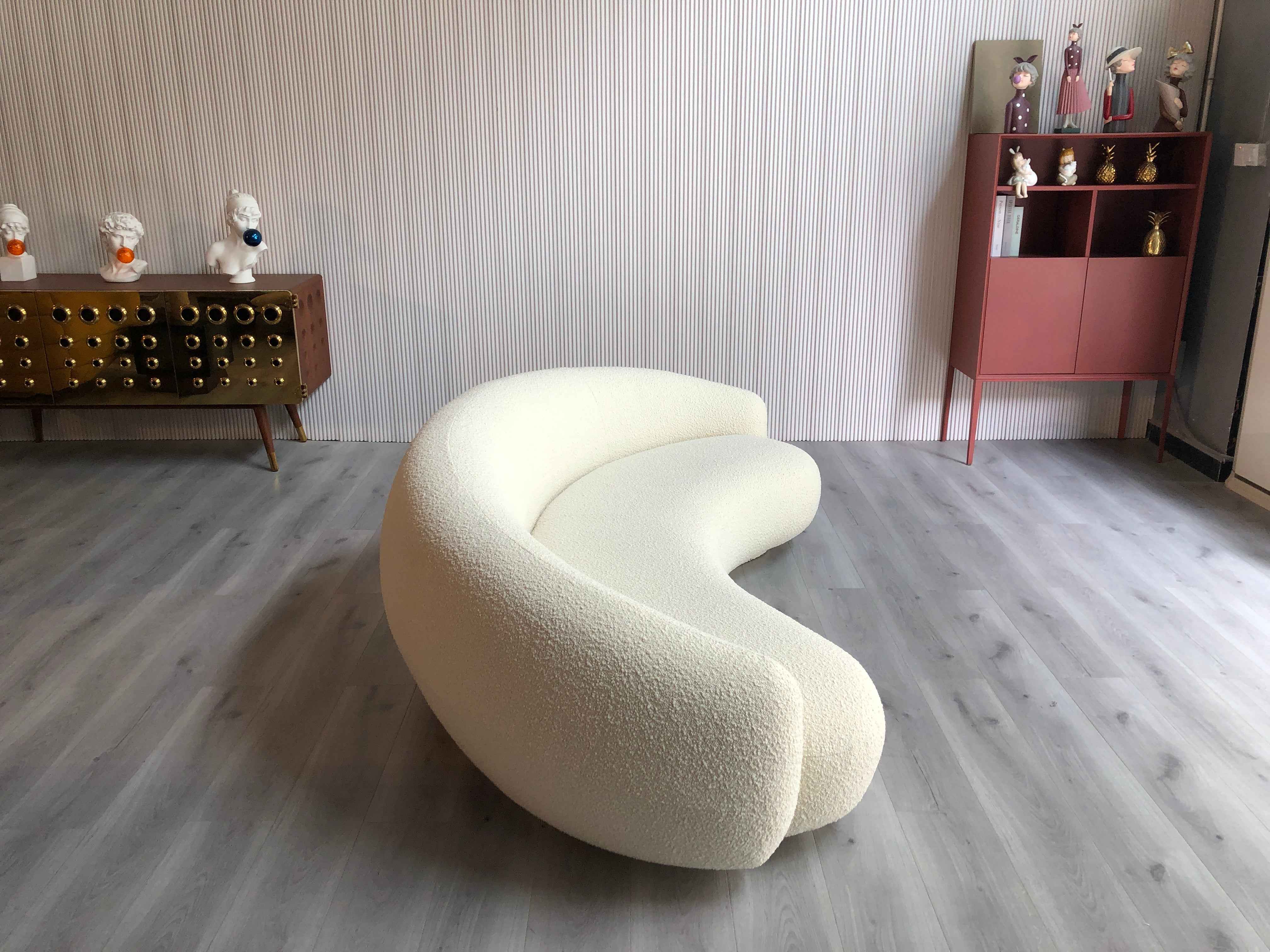 SF-210 Fashion Fabric Shaped Cashew Sofa