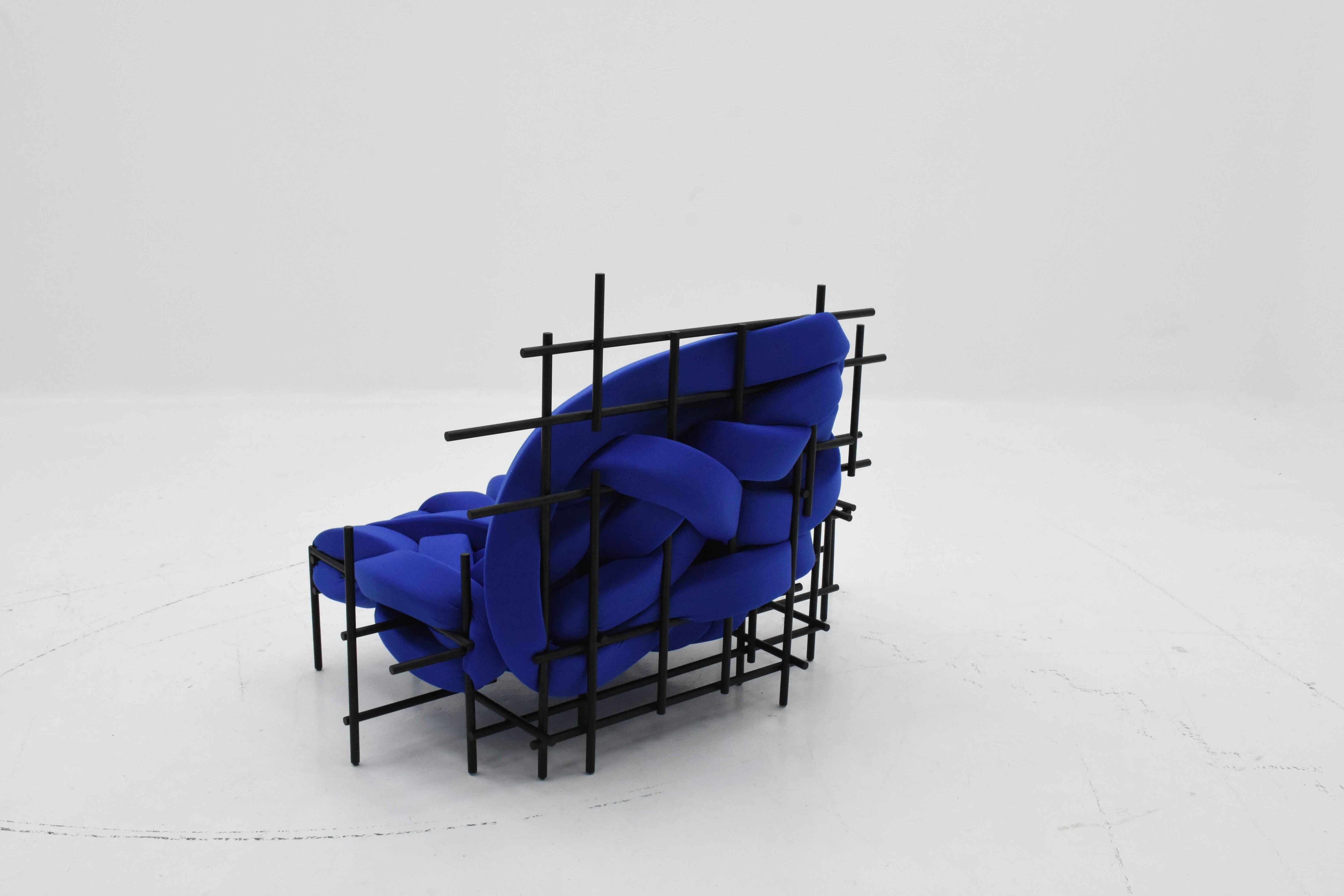 SF-335 Shaped Hand-Woven Steel Tube Foam Multi-Person Sofa