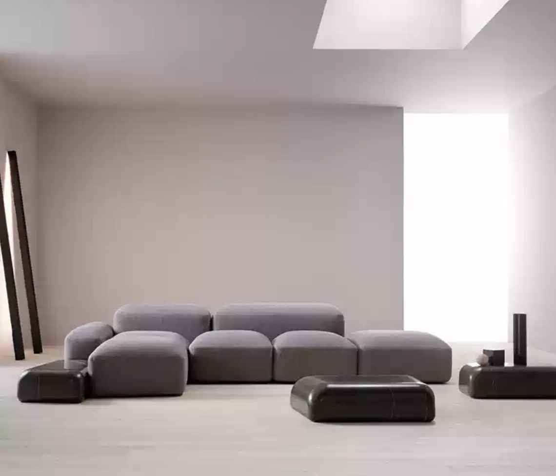 SF-468 Creative Pebbles Combination Multi-Person Fabric Sofa