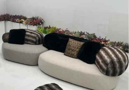 SF-521 sofa Italian Minimalist Fabric Shaped Modular Pebble Sofa Set