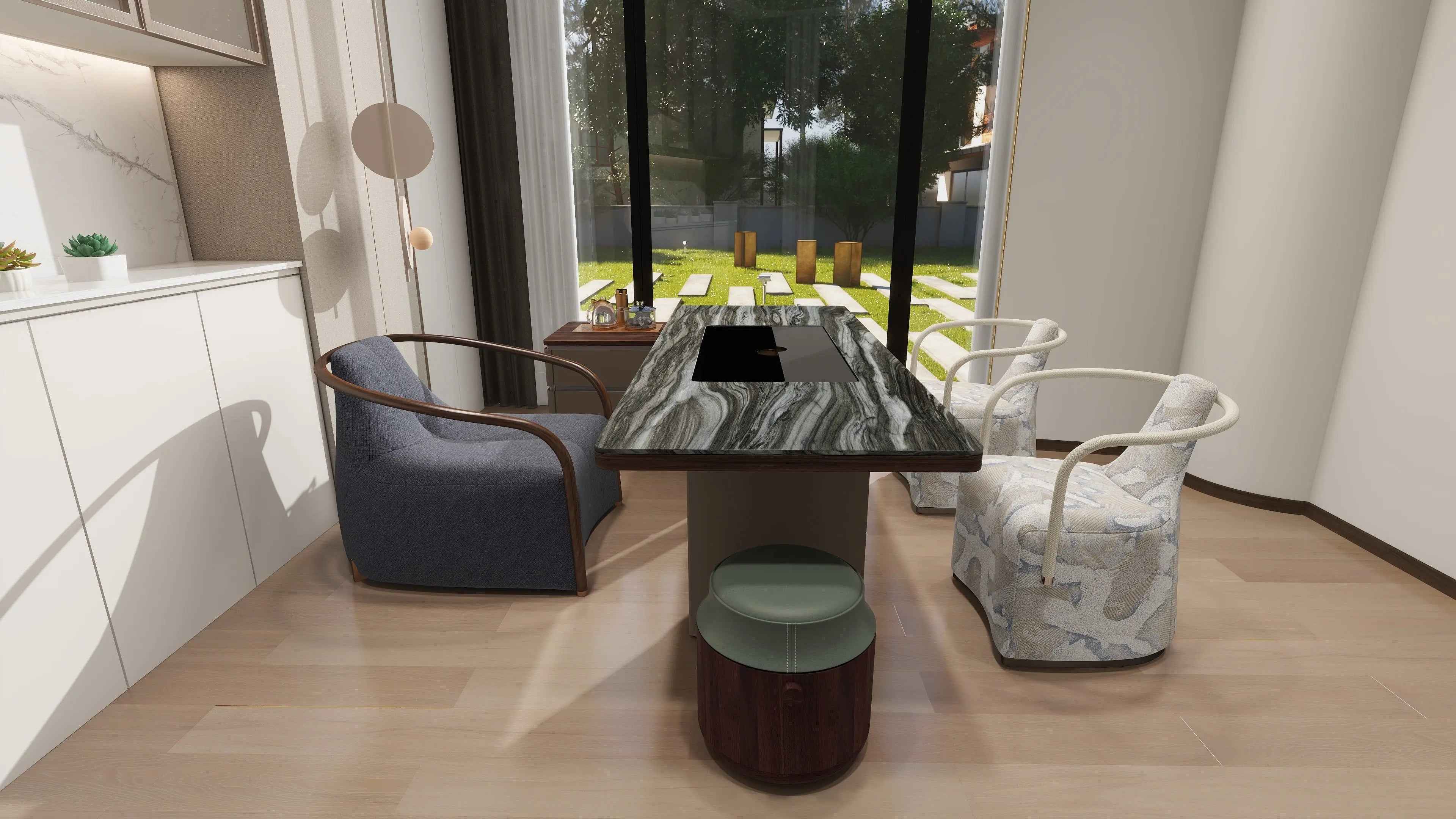 Sleek Grey Marble Coffee Table with Stunning Stone Top Bentley W016H32 Coffee Table Tea table Coner table