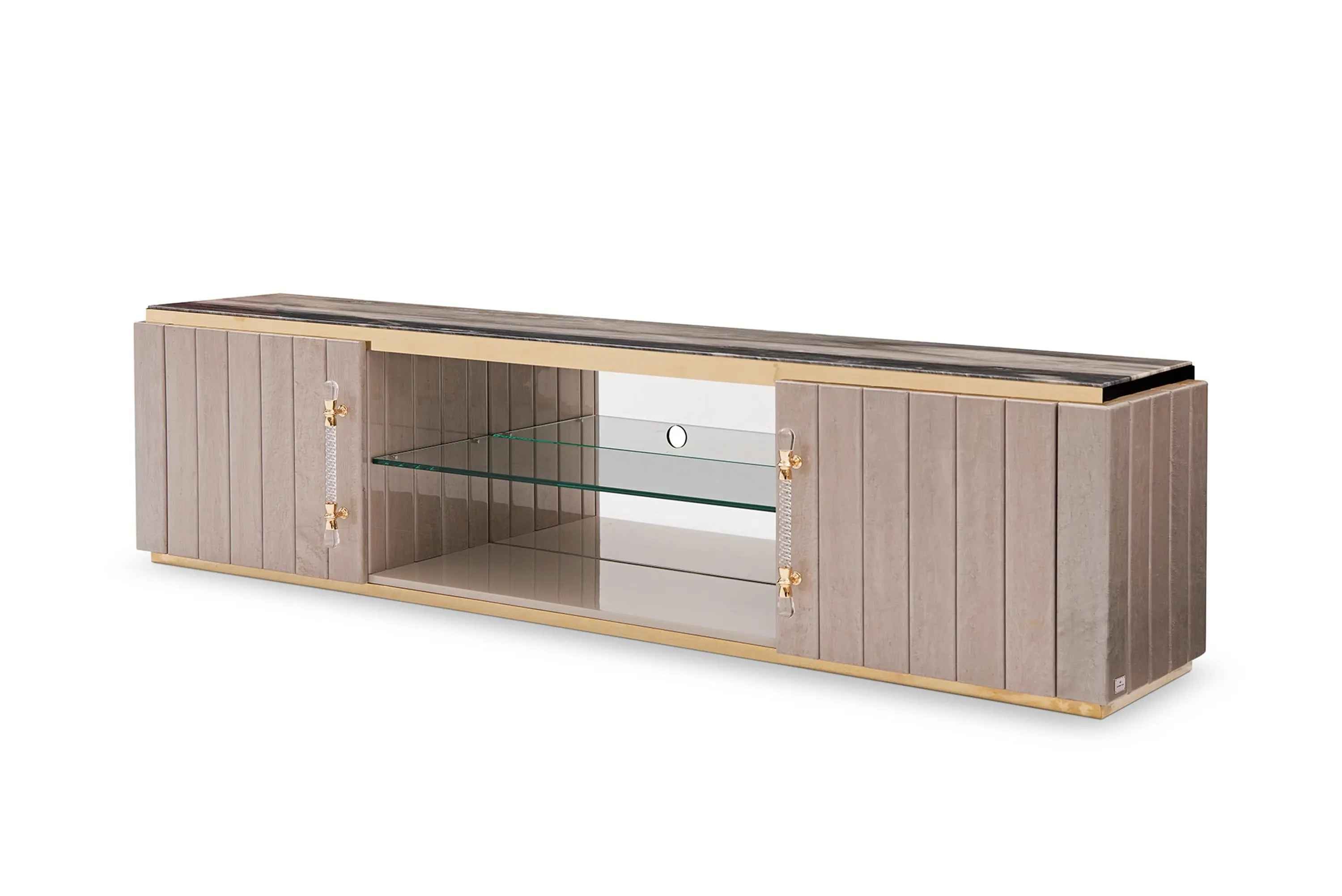 Sleek and Functional TV Stand - Elevate Your Entertainment Space W012H12 Bentley TV Cabinet