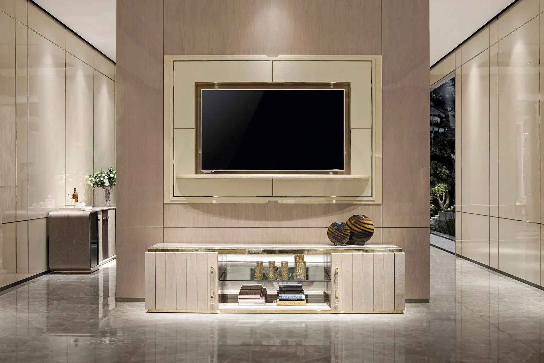 Sleek and Functional TV Stand - Elevate Your Entertainment Space W012H12 Bentley TV Cabinet