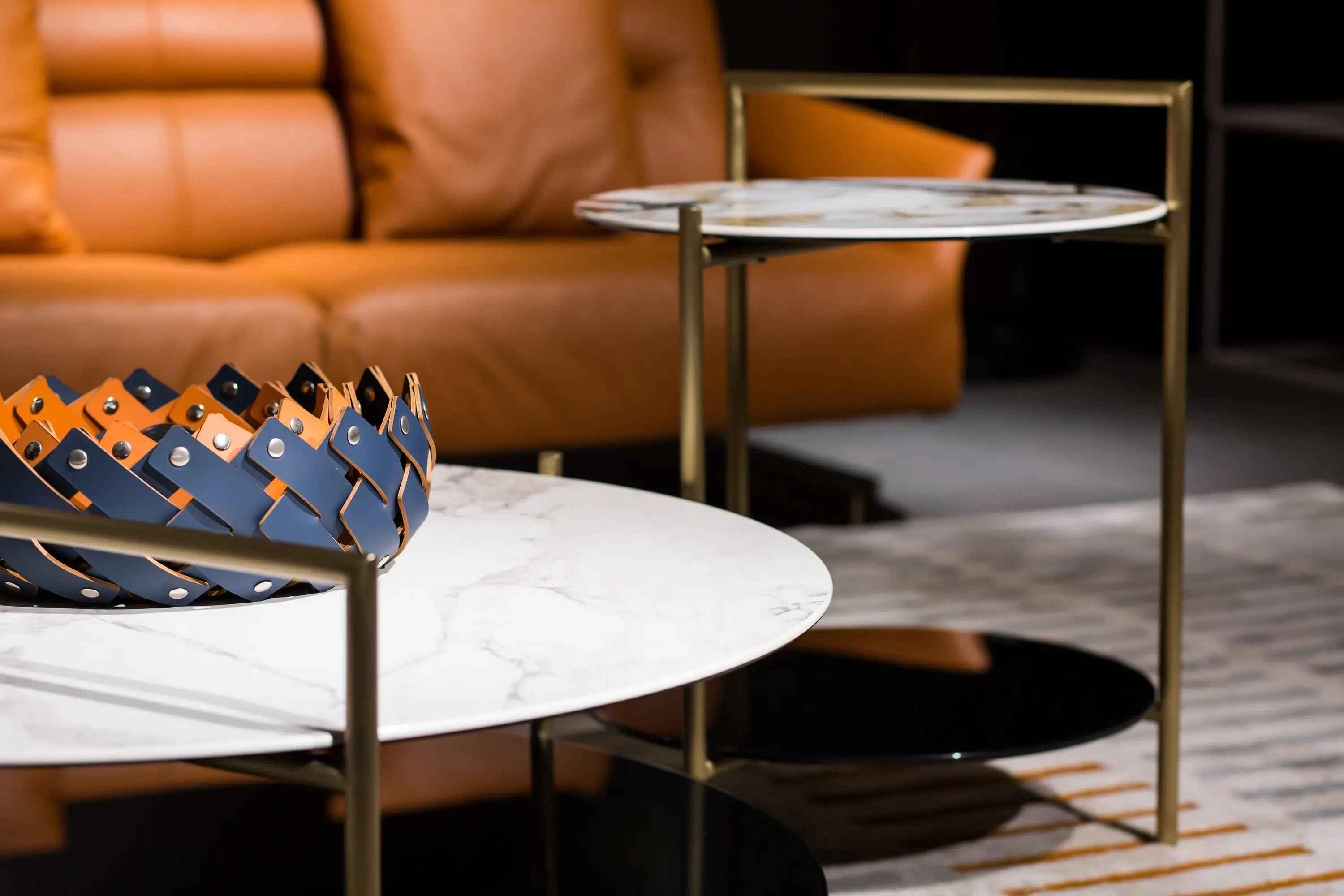 Stainless Steel Glass Plate Round HC1919-1 Coffee Table