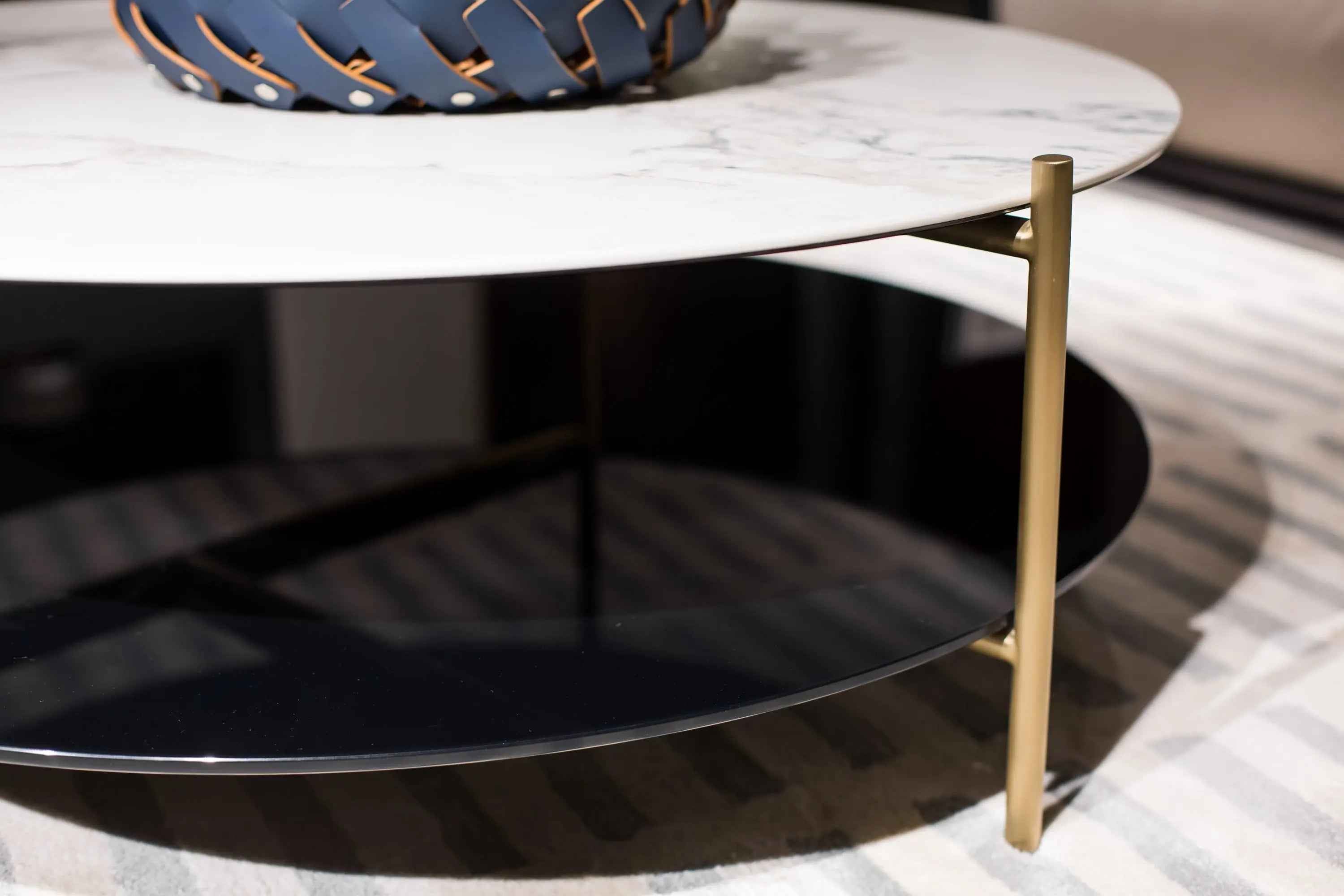 Stainless Steel Glass Plate Round HC1919-1 Coffee Table