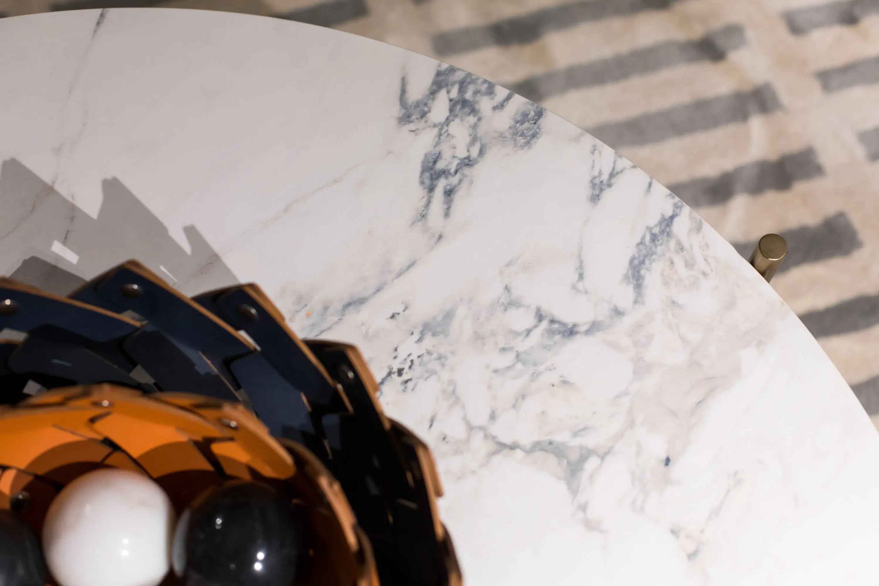 Stainless Steel Glass Plate Round HC1919-1 Coffee Table