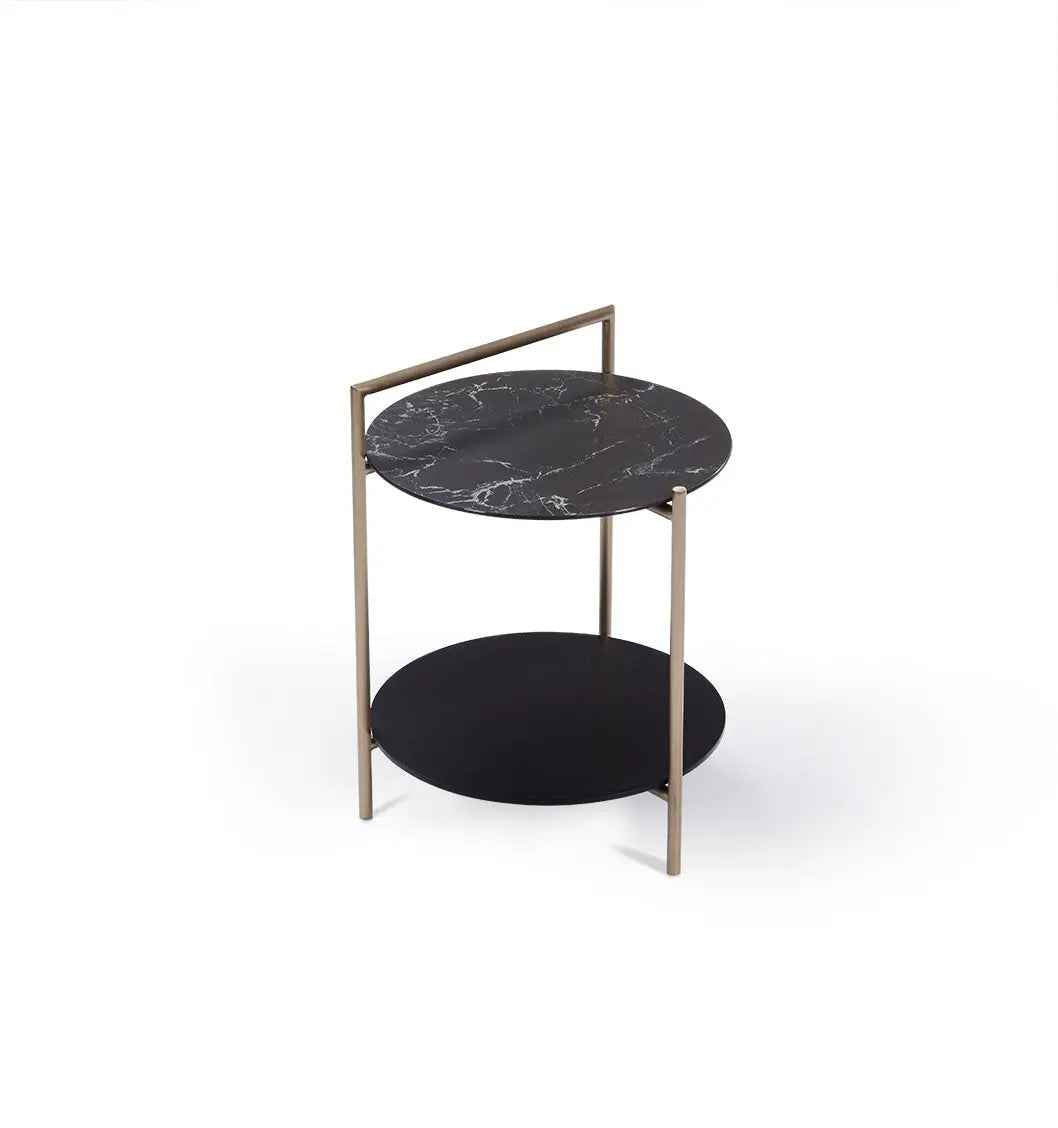 Stainless Steel Glass Plate Round HC1919-1 Coffee Table