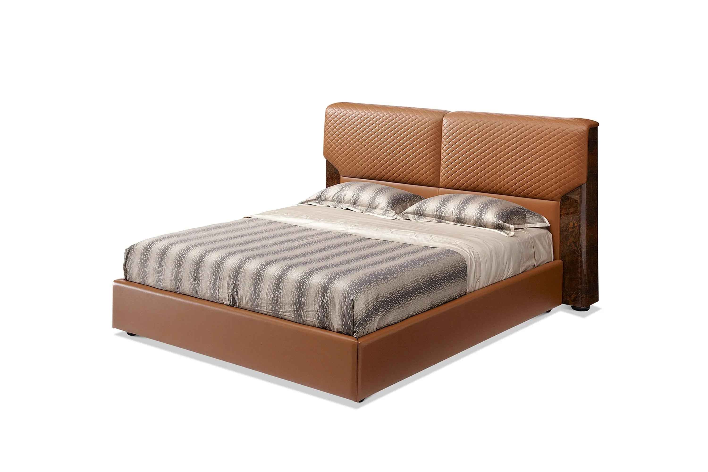Upholstered Kingsize Modern Leather Bed W006B10 Bentley style Berwick Bed Bedroom queen bed, comfortable and soft