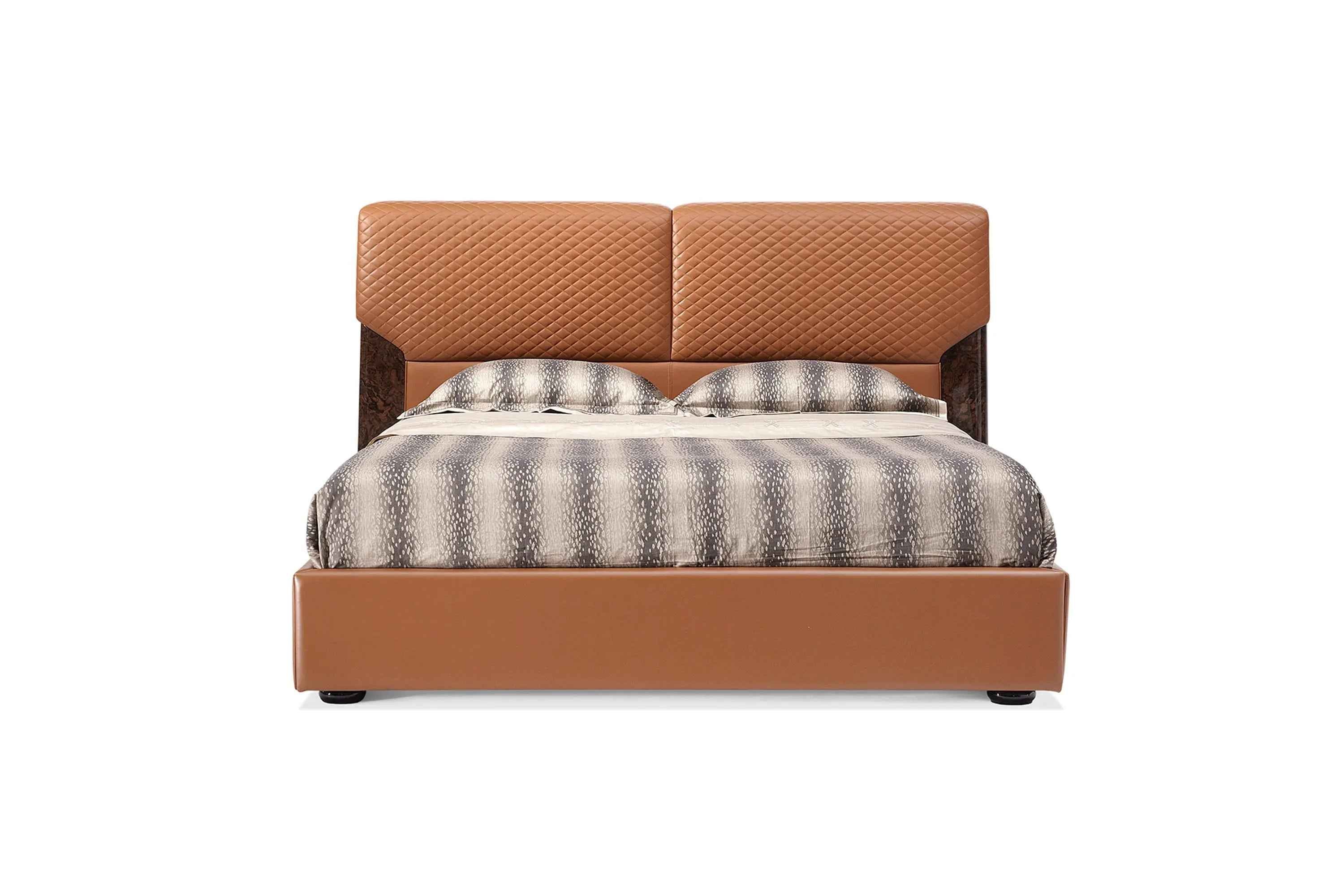 Upholstered Kingsize Modern Leather Bed W006B10 Bentley style Berwick Bed Bedroom queen bed, comfortable and soft