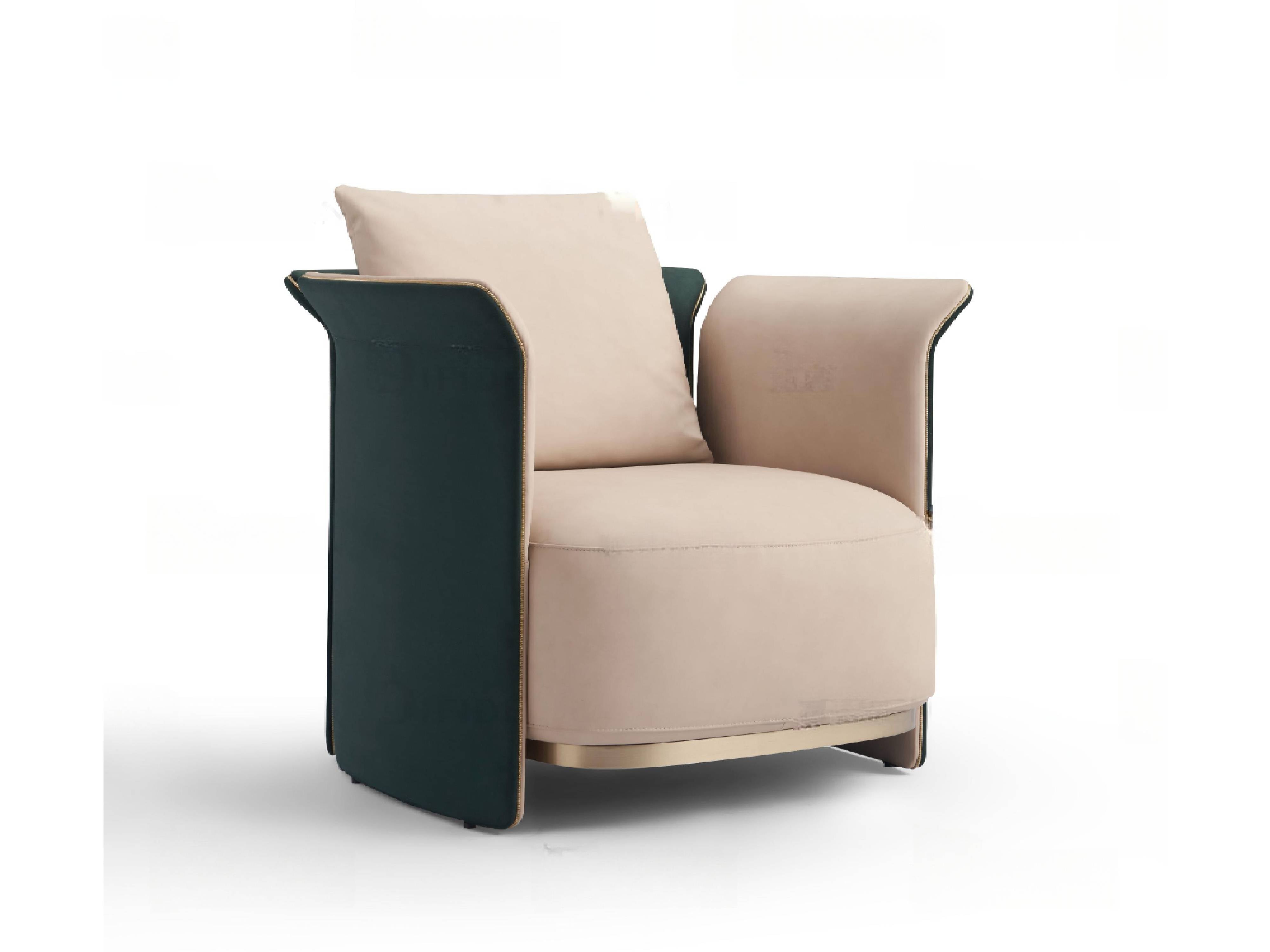 Italian Modern Minimalist Style Leather Lounge Chair VE5-2105 – Bentley Style Ramsey Lounge Chair, Dining Chair, Single Seat Sofa - Chiuchiufurniture