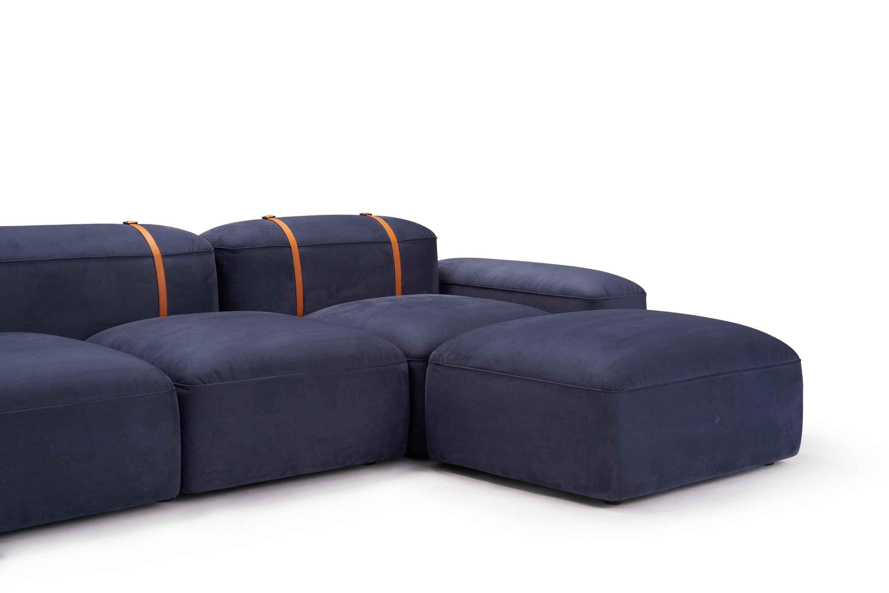 Minimalist Pebble Velvet VJ2-2322 Sofa