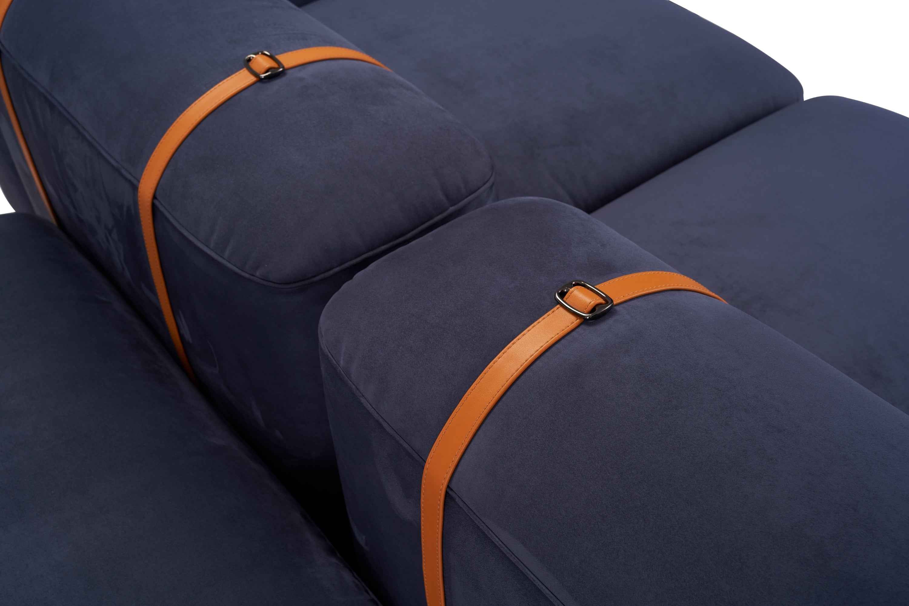 Minimalist Pebble Velvet VJ2-2322 Sofa