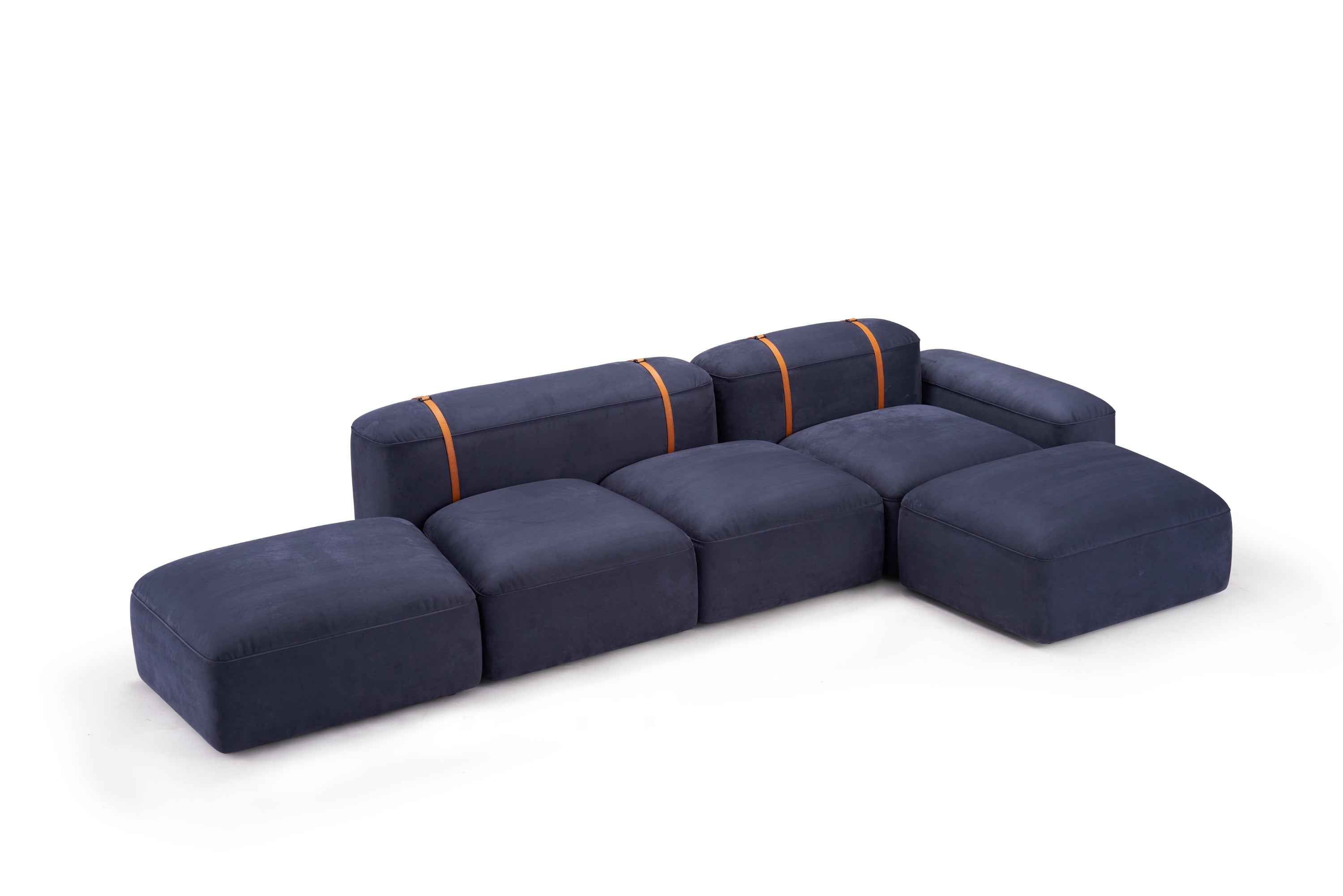 Minimalist Pebble Velvet VJ2-2322 Sofa