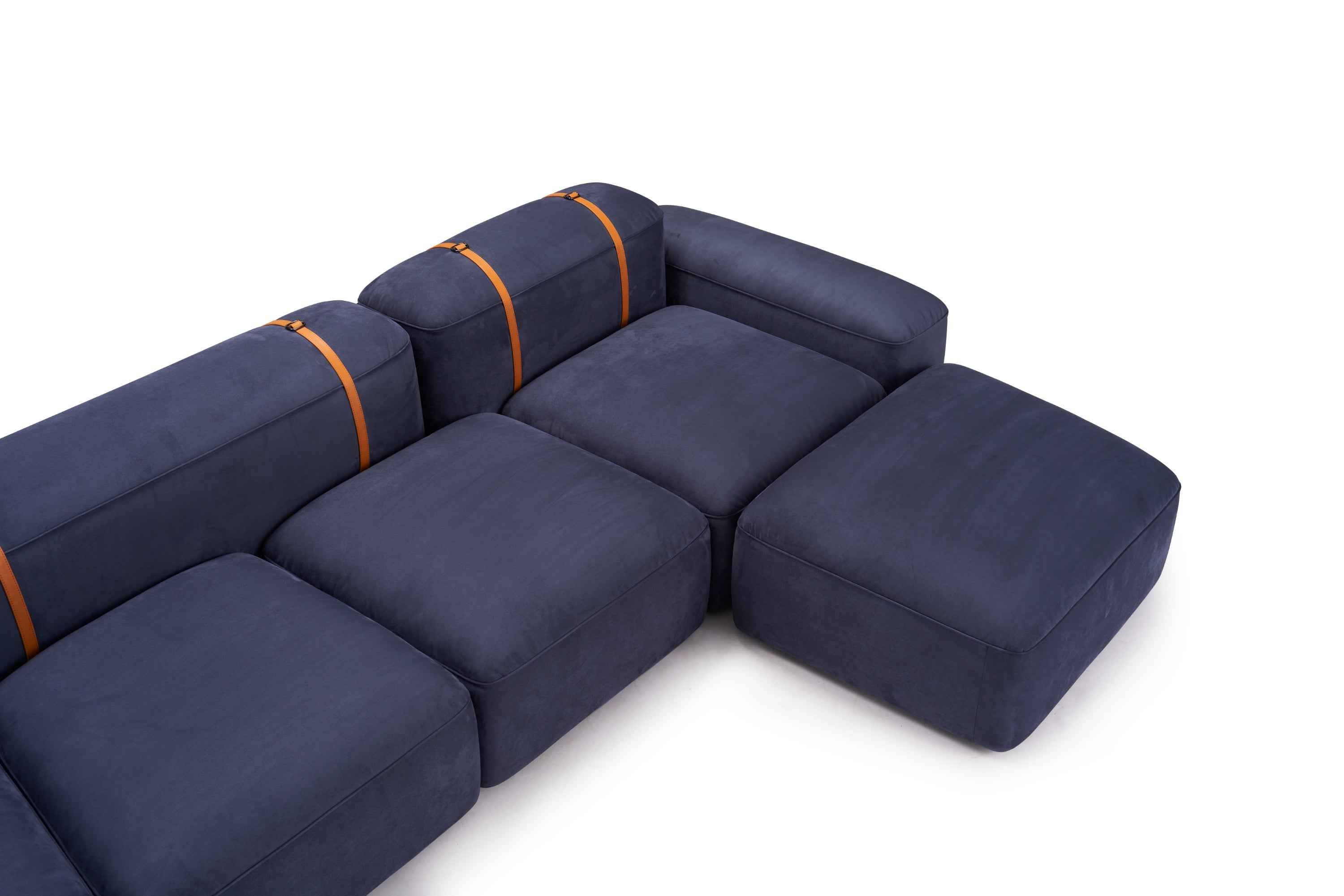 Minimalist Pebble Velvet VJ2-2322 Sofa