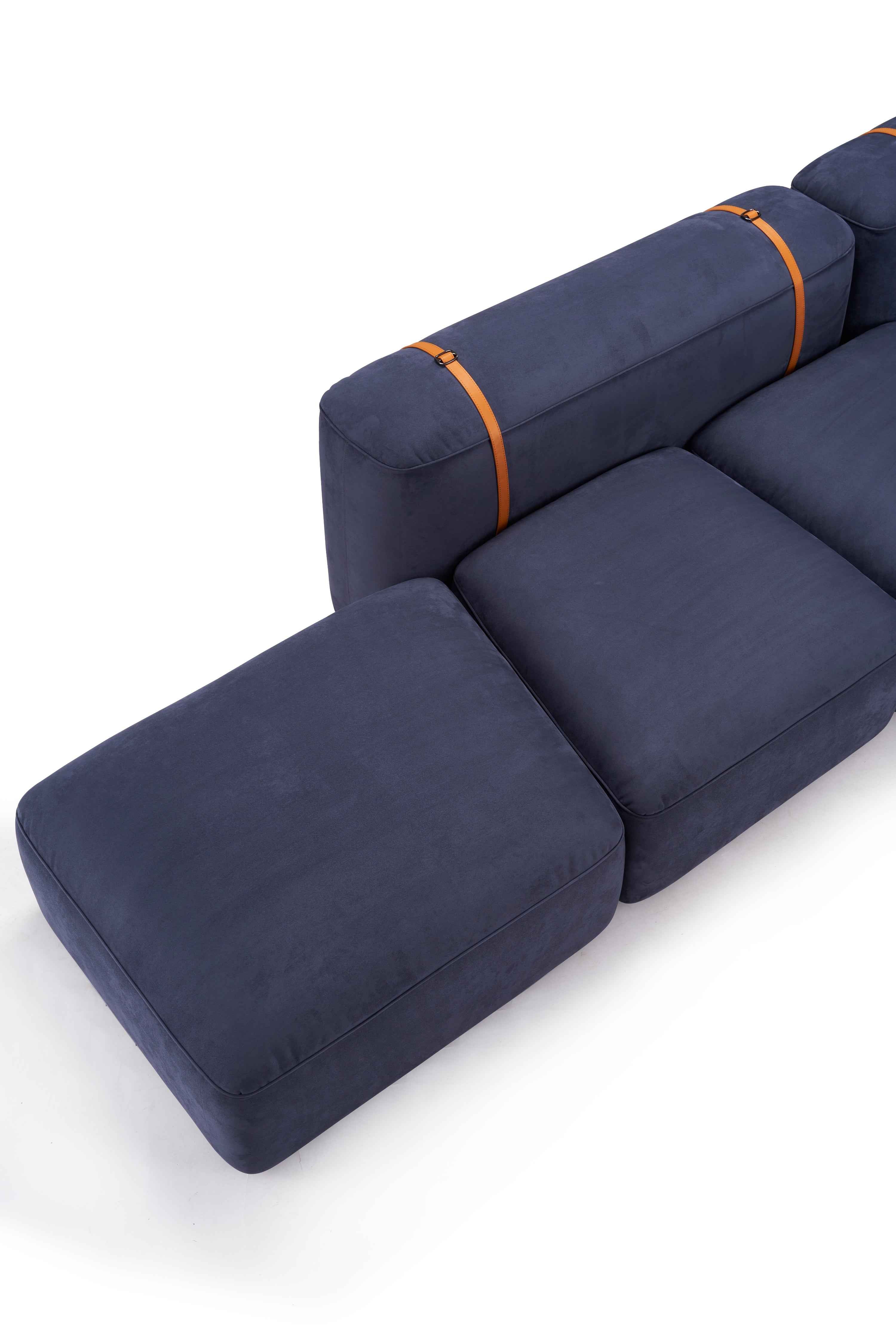 Minimalist Pebble Velvet VJ2-2322 Sofa