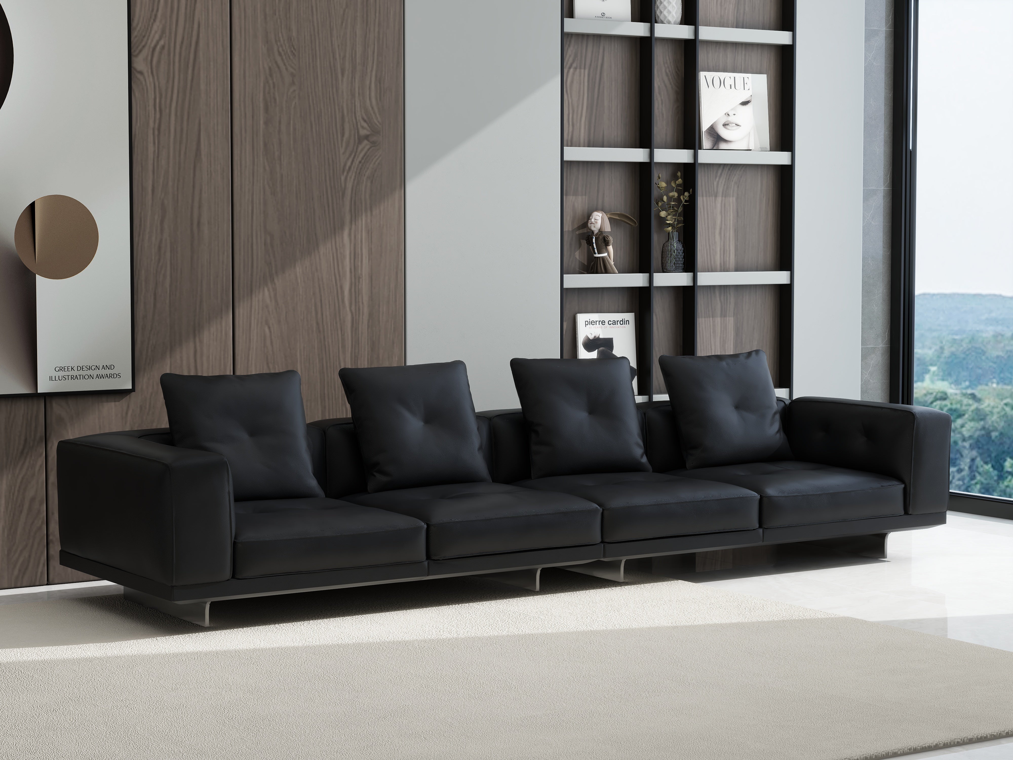 VJ3-2357 Four-Seater Sofa Comfortable and soft to sit on - Chiuchiufurniture