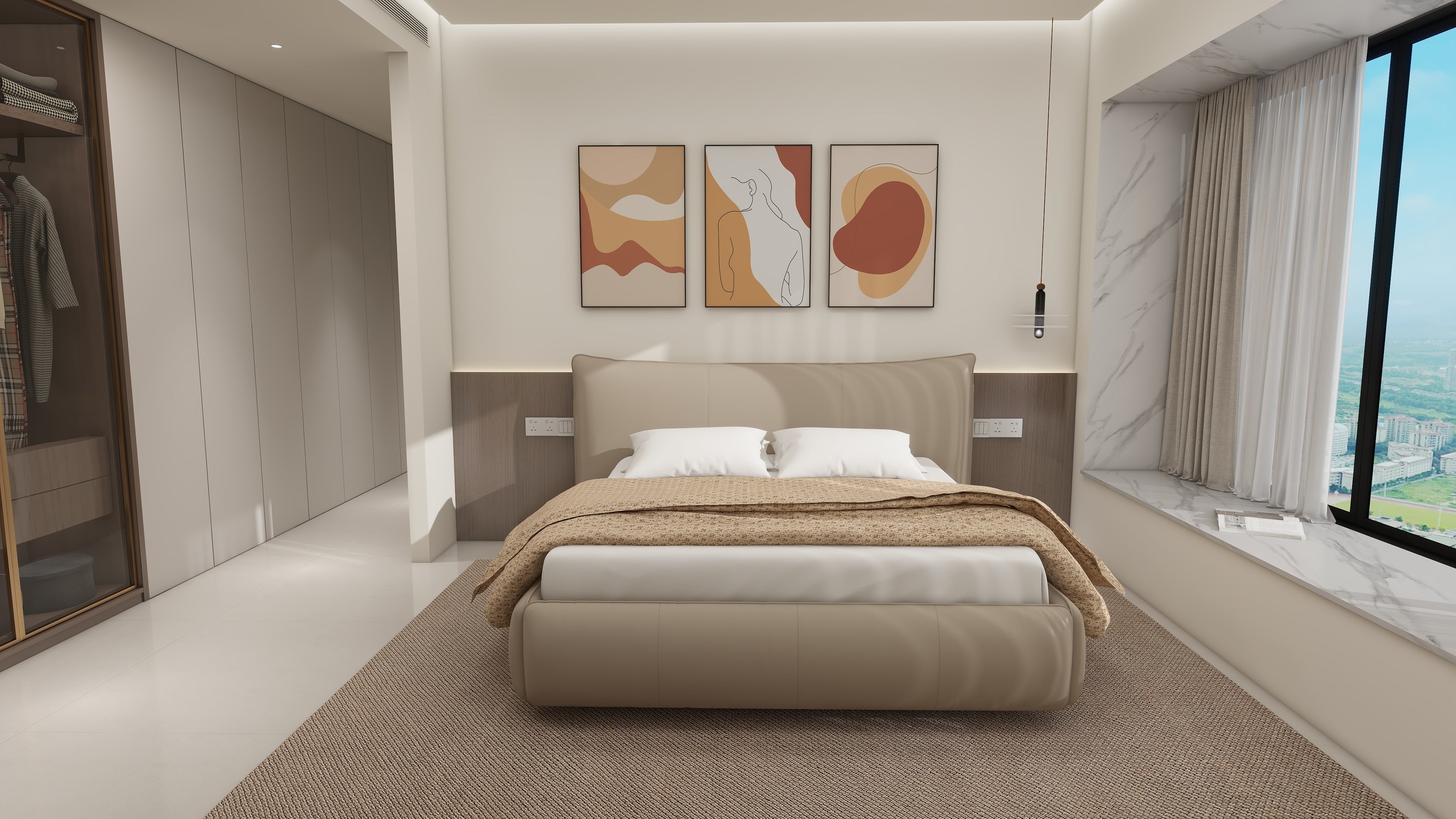 VJ3-2376-1 Bed Modern minimalist style - Chiuchiufurniture