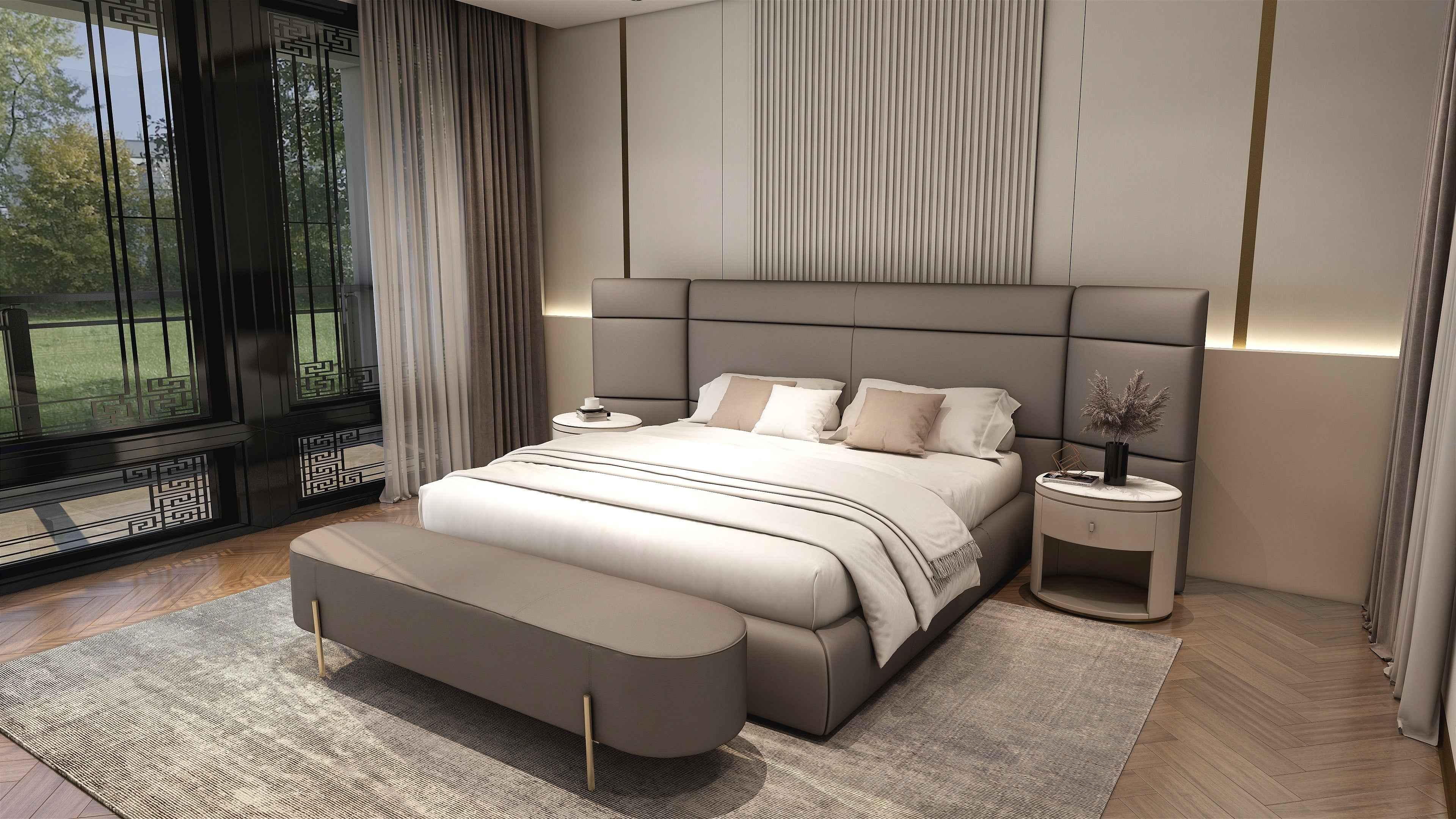 Italian minimalist style A60 full leather cover bed KB-VVCASA-BED-VX1-1802-1 Bed